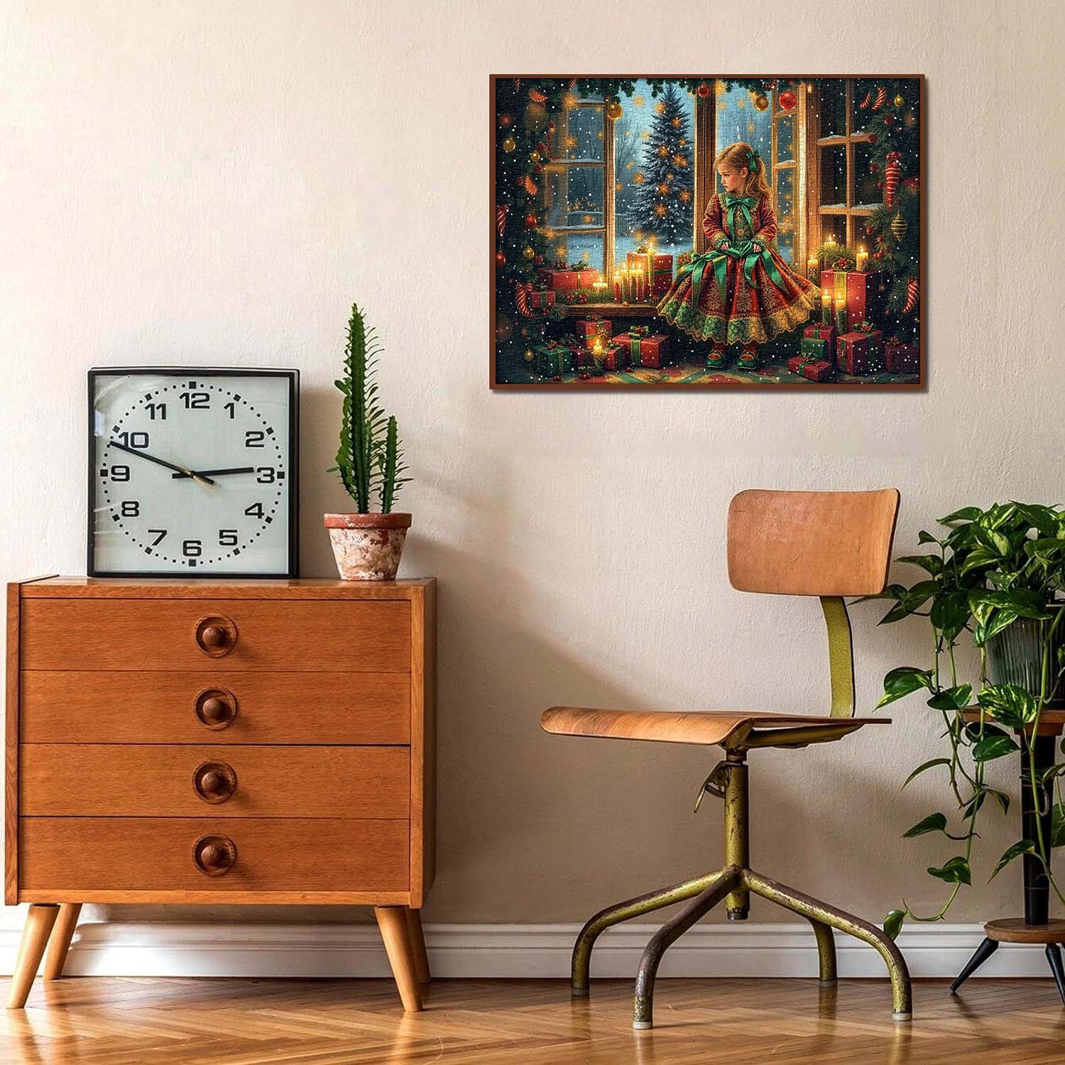 Girl's Christmas Moment Jigsaw Puzzle 1000 Pieces