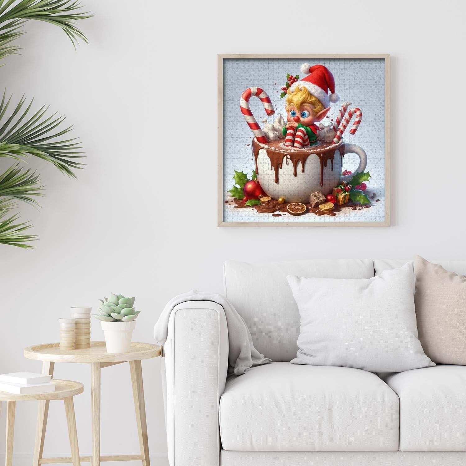 Hot Cocoa Elf Jigsaw Puzzle 1000 Pieces