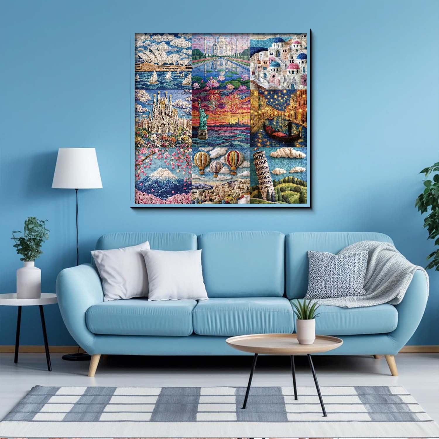 Travel Tales in Felt Jigsaw Puzzle 1000 Pieces