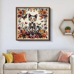 Skeleton Cat Garden Jigsaw Puzzle 1000 Pieces