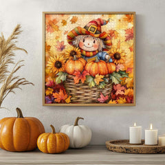 Autumn Basket Scarecrow Jigsaw Puzzle 1000 Pieces