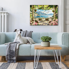 Sunlit Coastal Pergola Jigsaw Puzzle 1000 Pieces