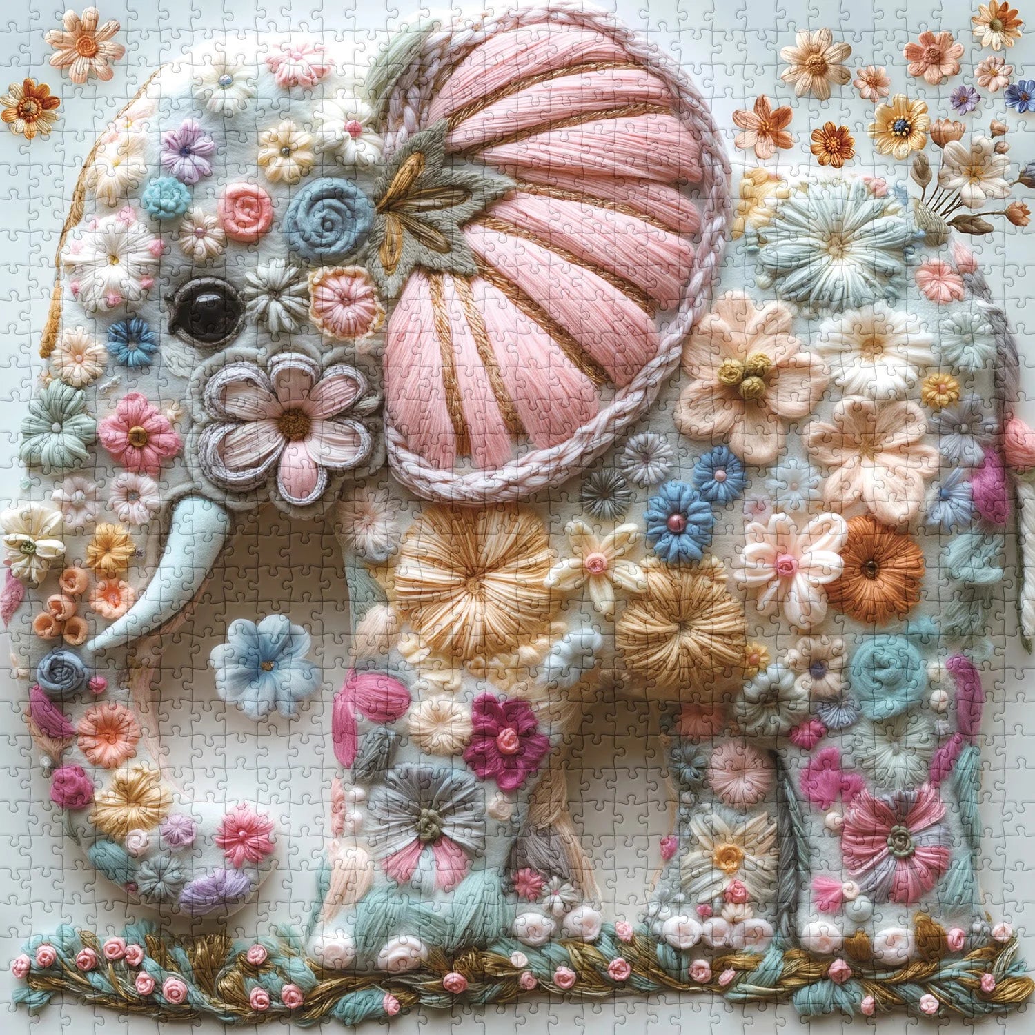 Wooly Dream Elephant Jigsaw Puzzle 1000 Pieces