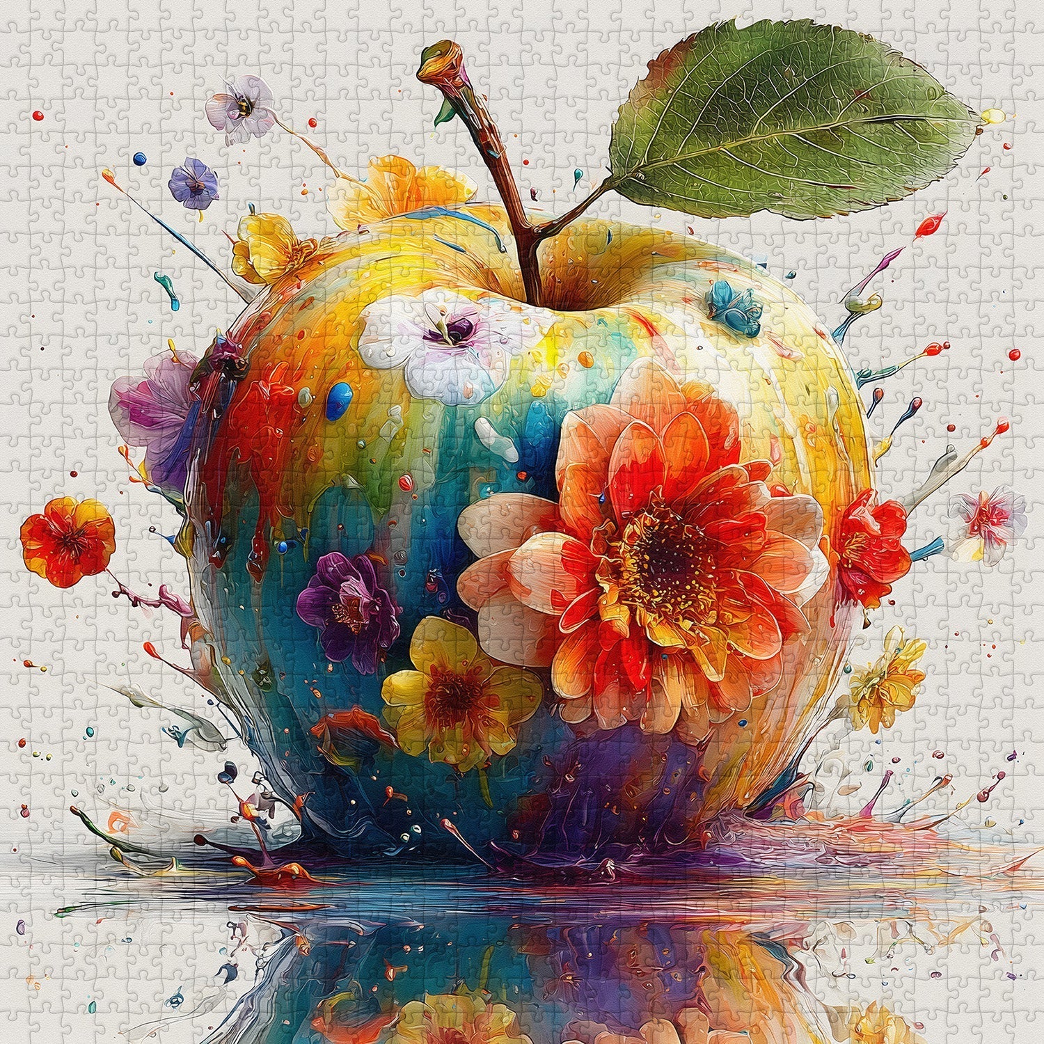 Blooming Color Apple Jigsaw Puzzle for Adult 1000 Pieces