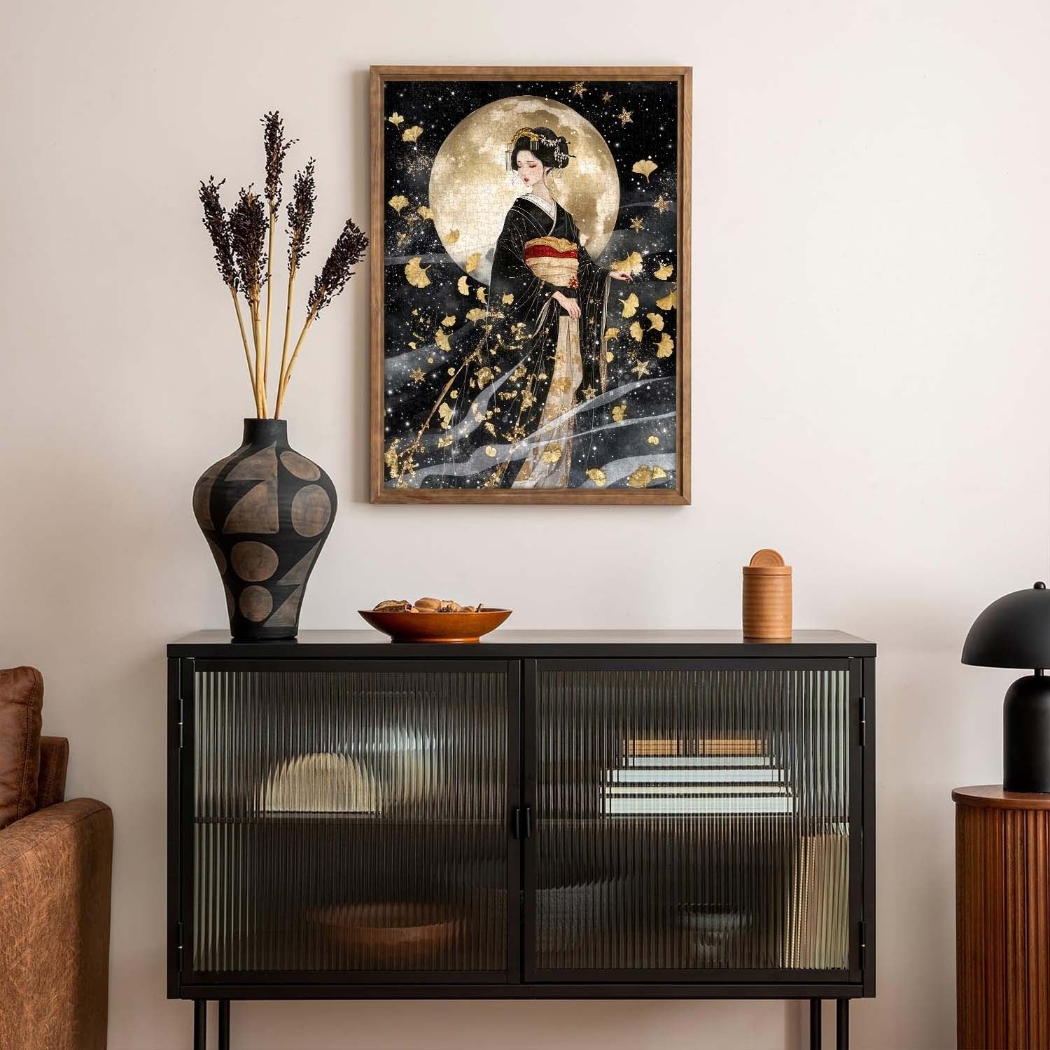 Golden Leaf Geisha Jigsaw Puzzle 1000 Pieces