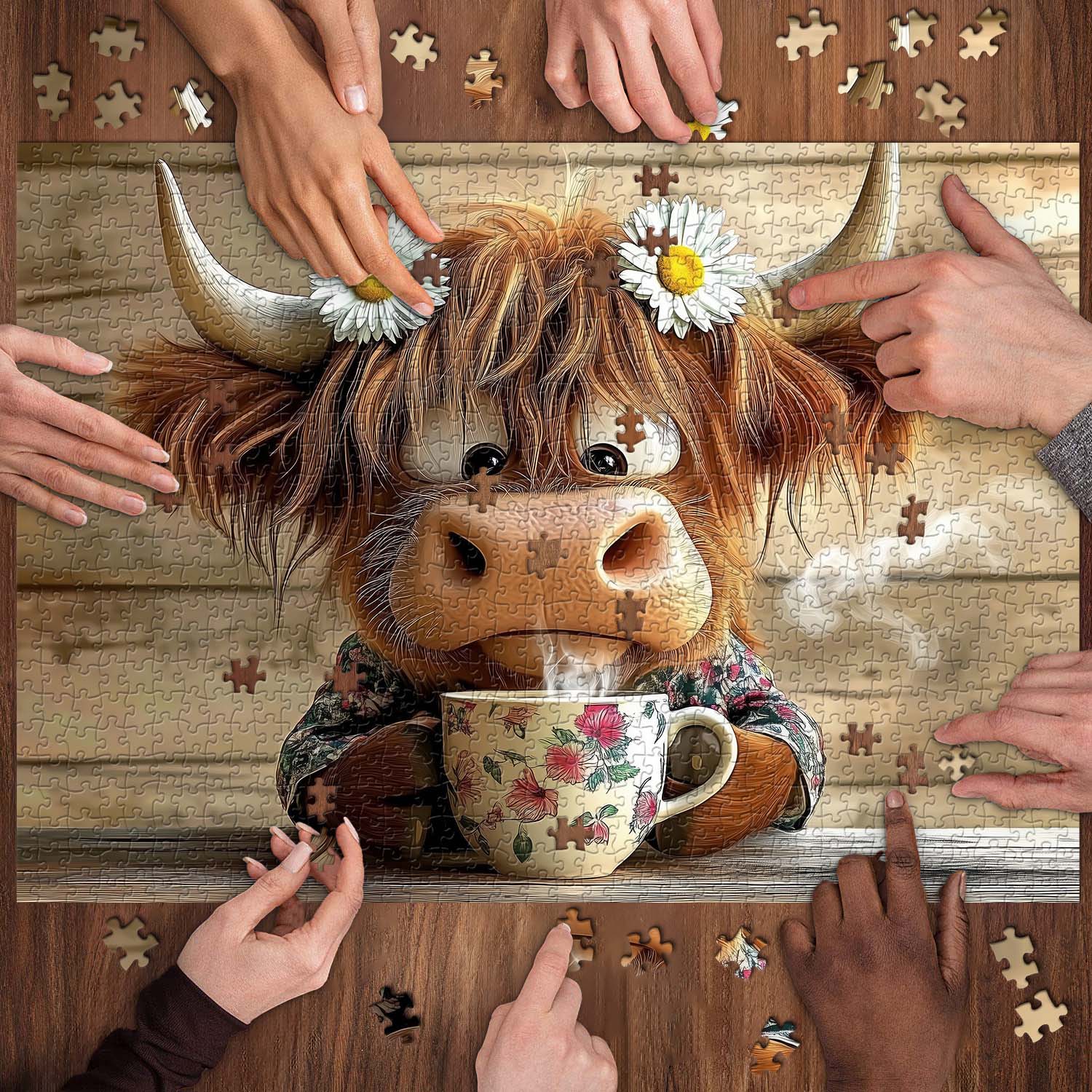 Cow's Coffee Time Jigsaw Puzzle 1000 Pieces