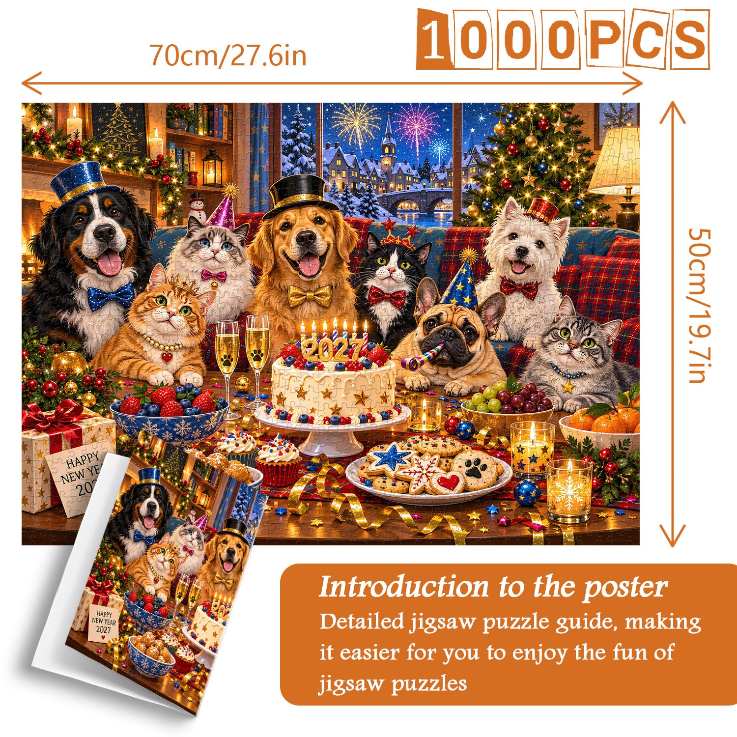 Christmas Pet Party Jigsaw Puzzle 1000 Pieces