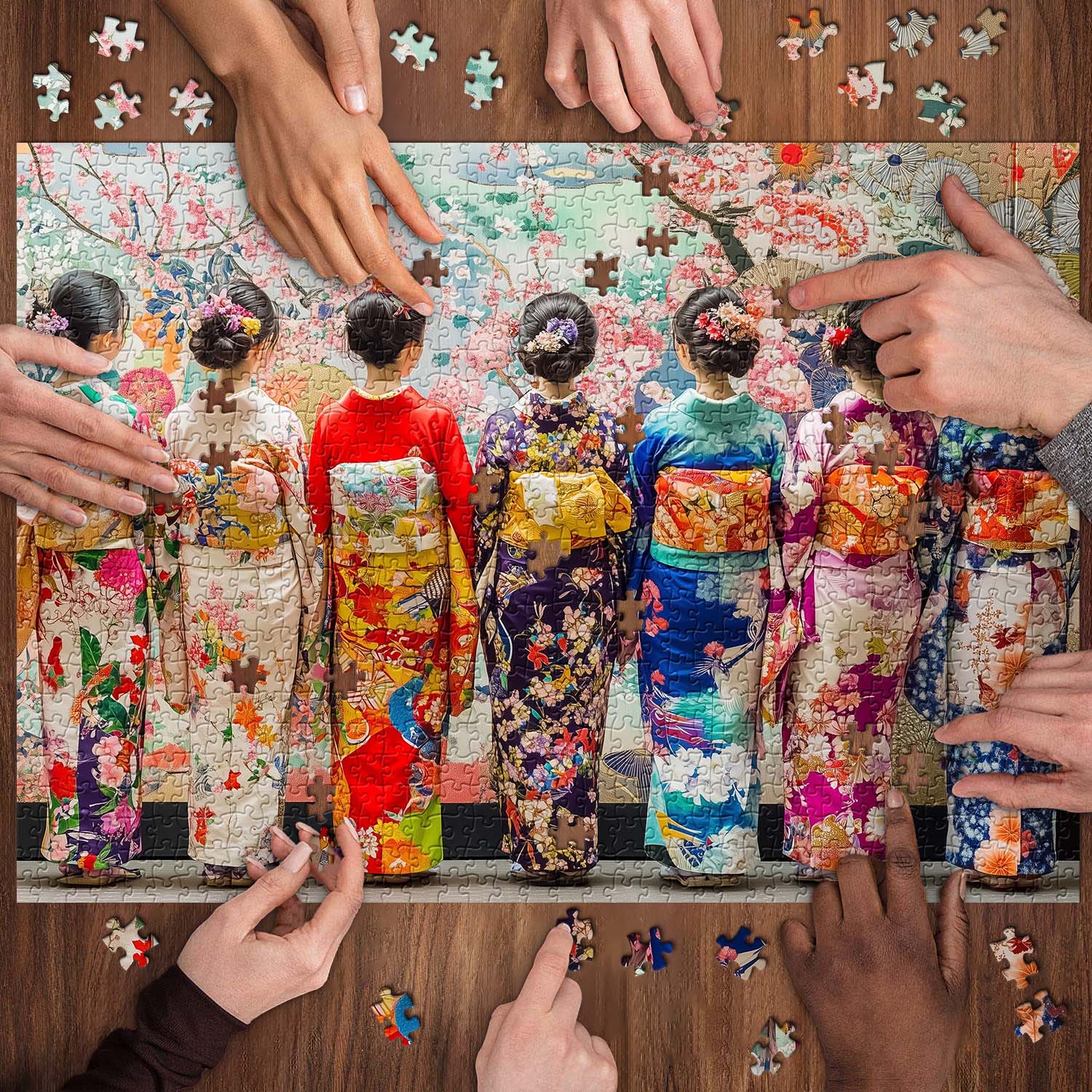 Elegant Kimono Jigsaw Puzzle 1000 Pieces