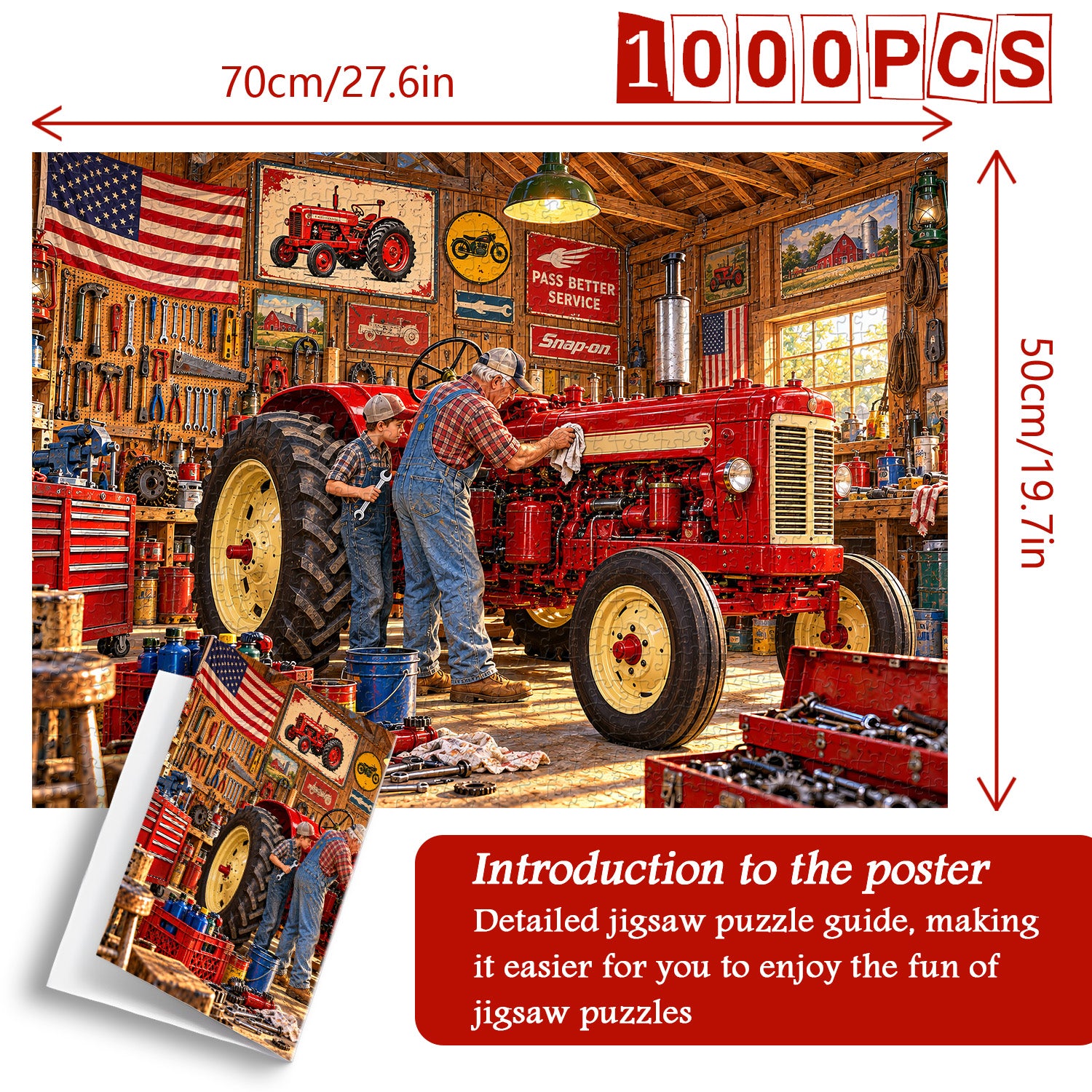 Tractor Repair Barn igsaw Puzzle 1000 Pieces