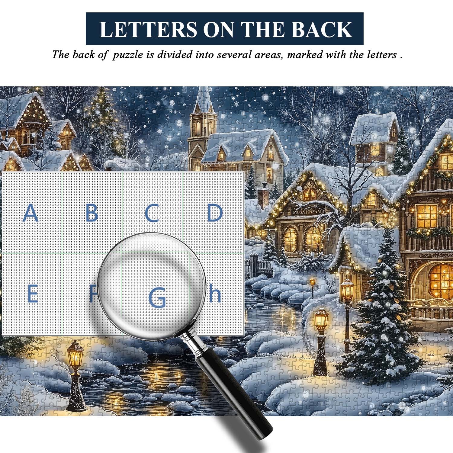 Christmas Village Riverfront Jigsaw Puzzle 1000 Pieces