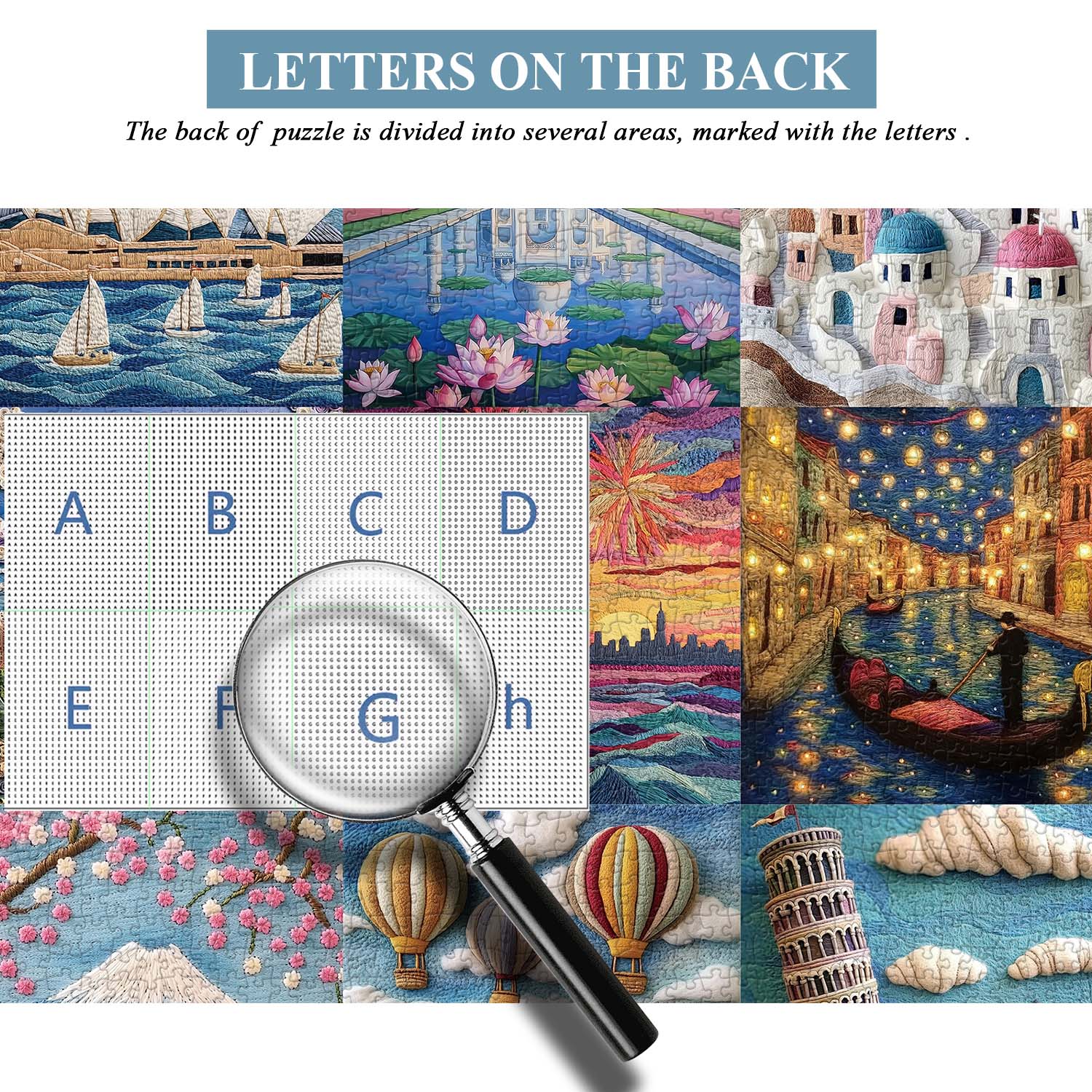Travel Tales in Felt Jigsaw Puzzle 1000 Pieces