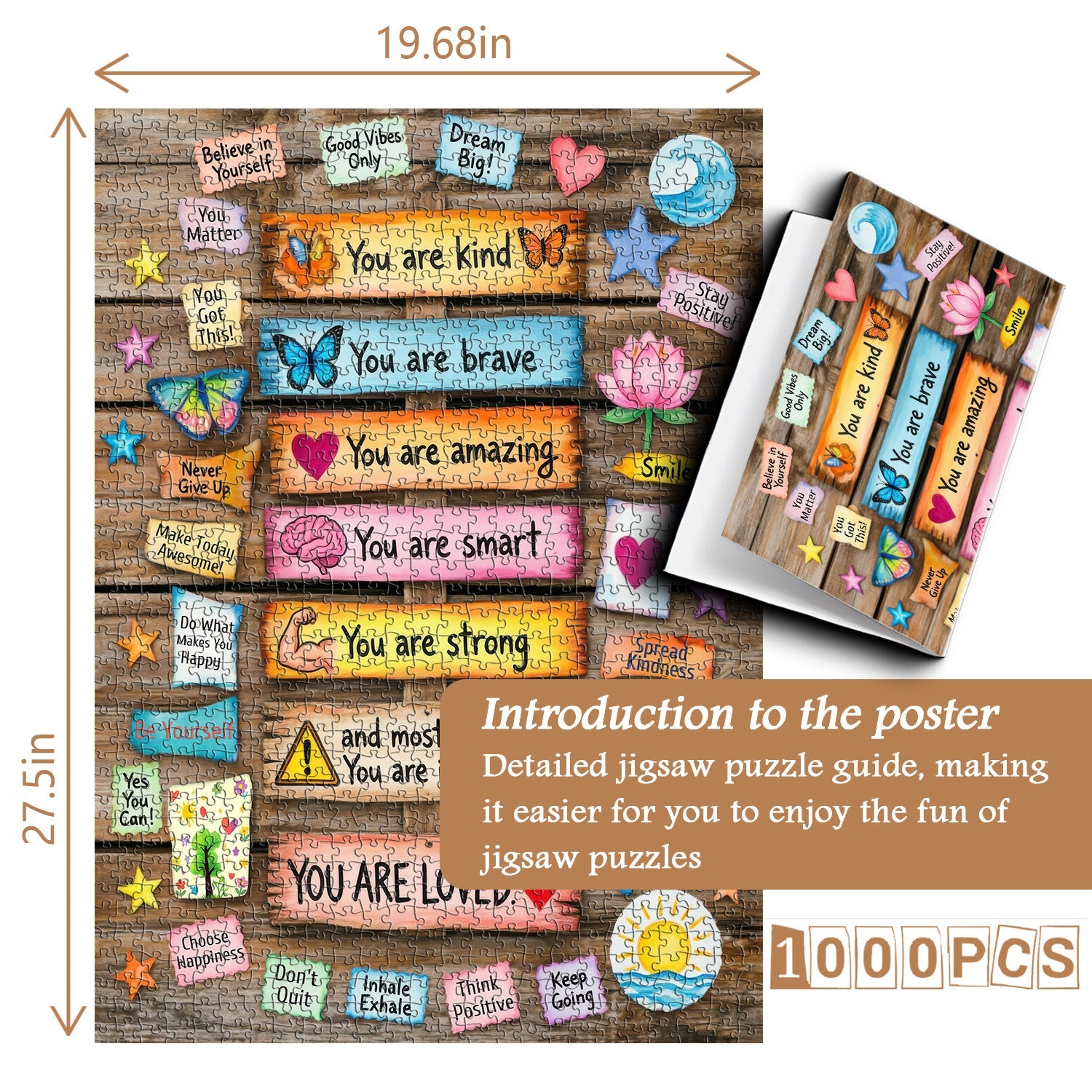 Daily Positivity Jigsaw Puzzle 1000 Pieces