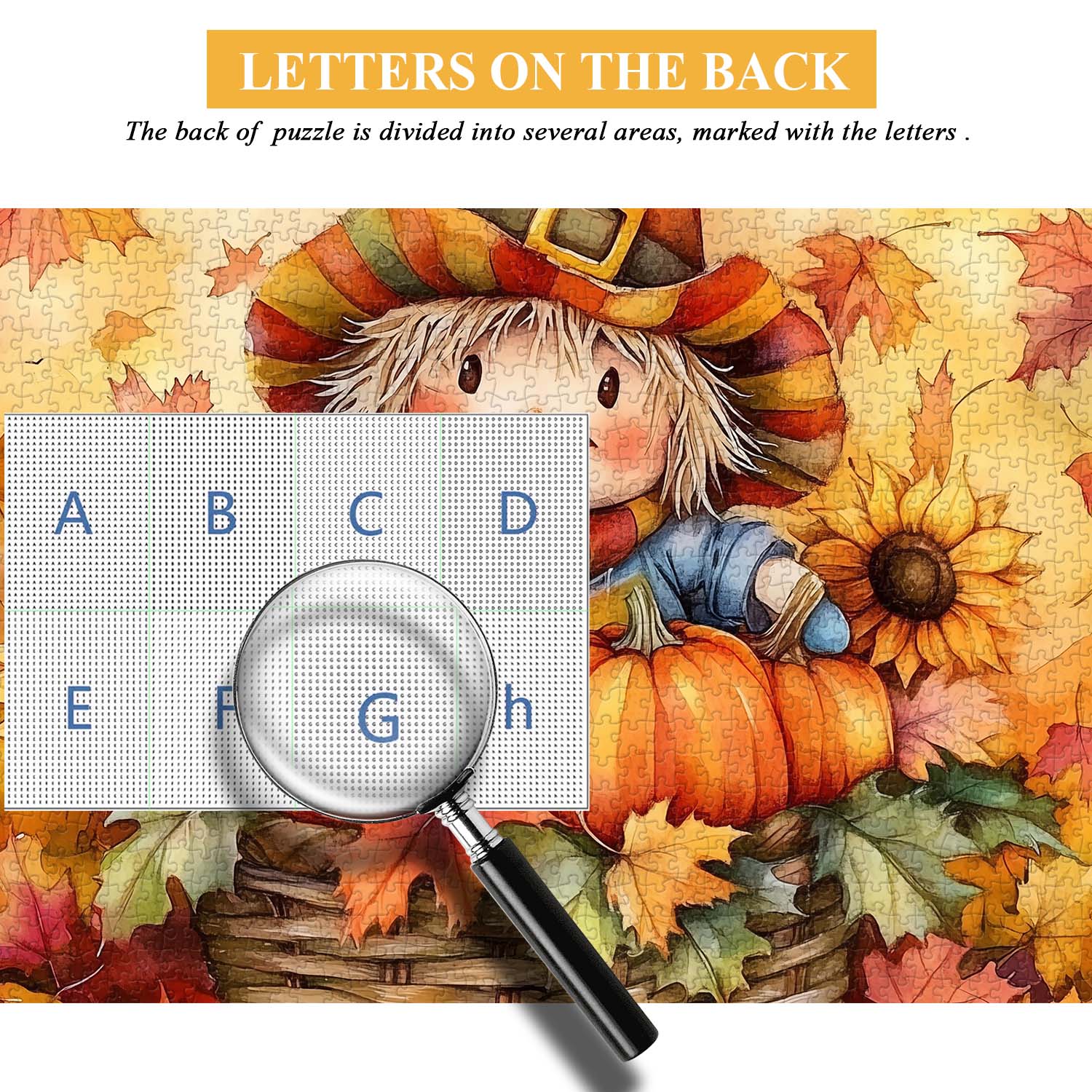 Autumn Basket Scarecrow Jigsaw Puzzle 1000 Pieces