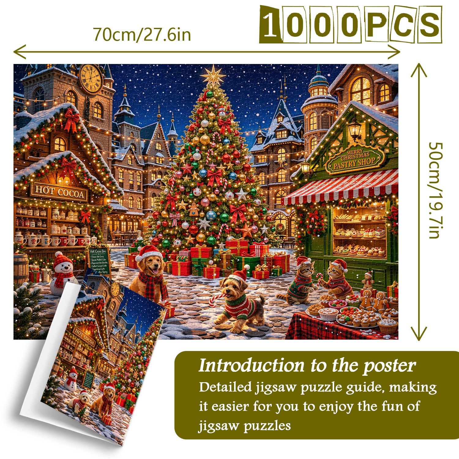Snowy Bazaar Jigsaw Puzzle 1000 Piece