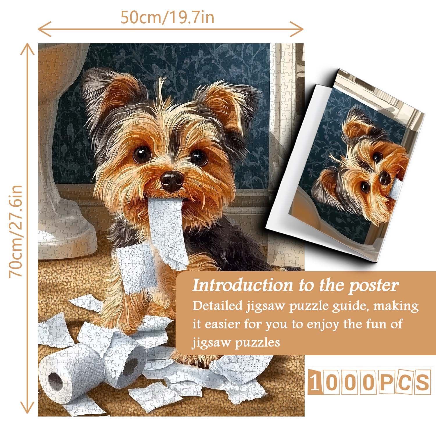 Mischief Maker Yorkie Jigsaw Puzzle 1000 Pieces