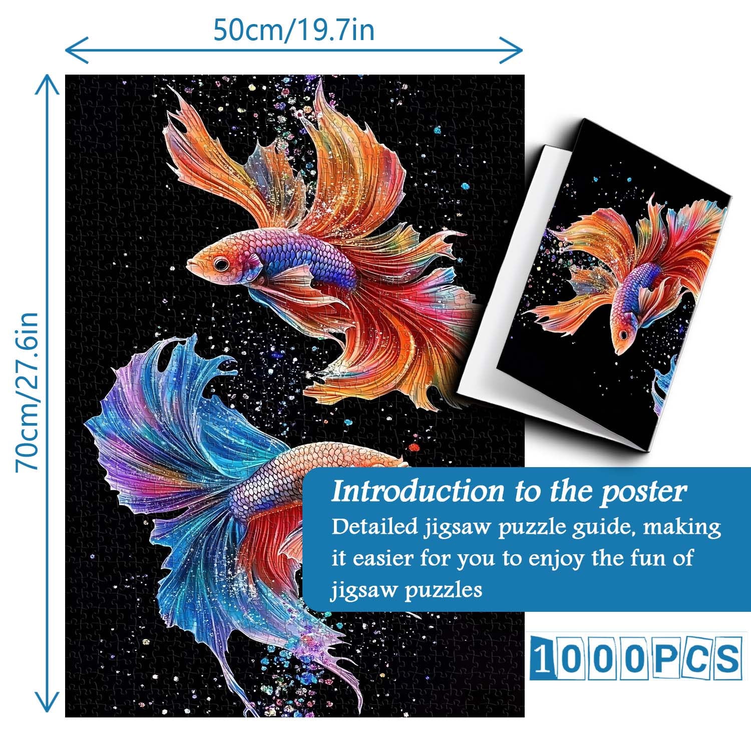 Radiant Watercolor Betta Jigsaw Puzzle 1000 Pieces