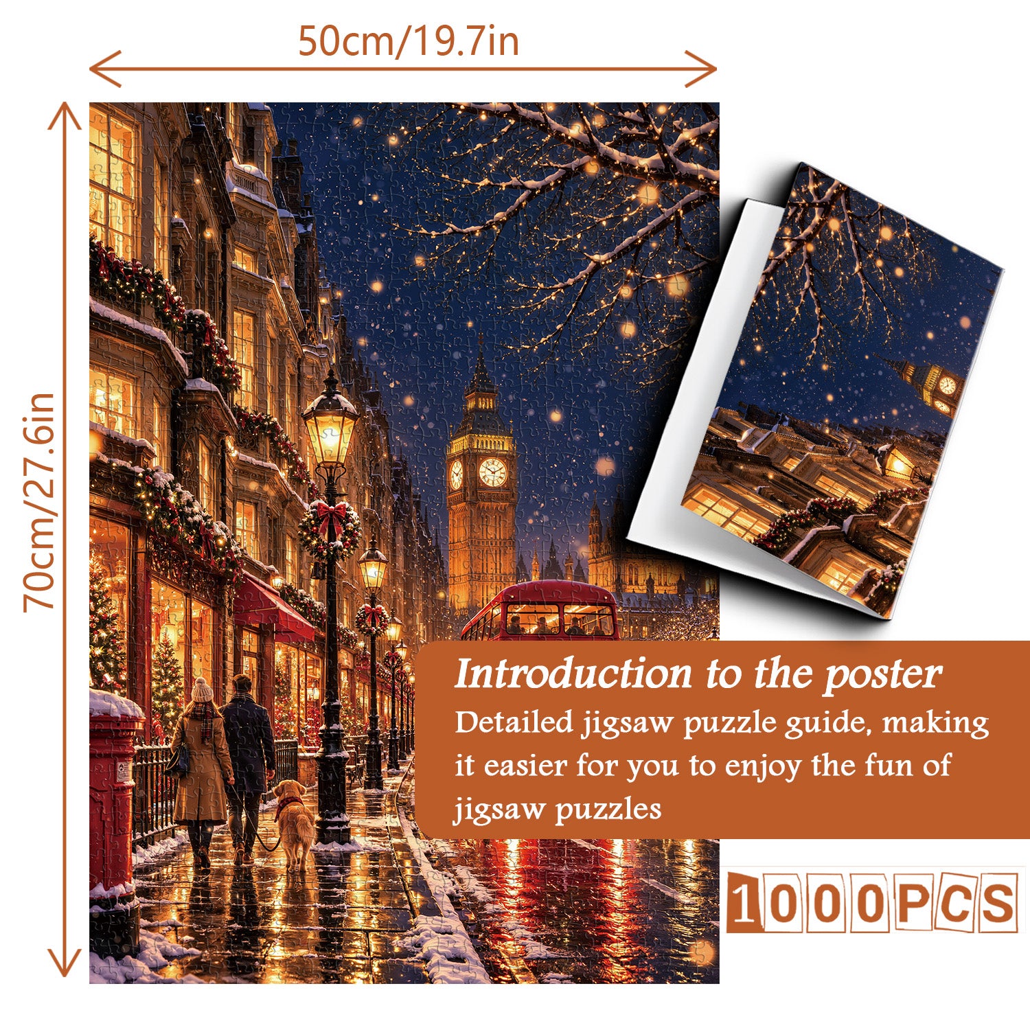 London Snowy Night Jigsaw Puzzle 1000 Pieces