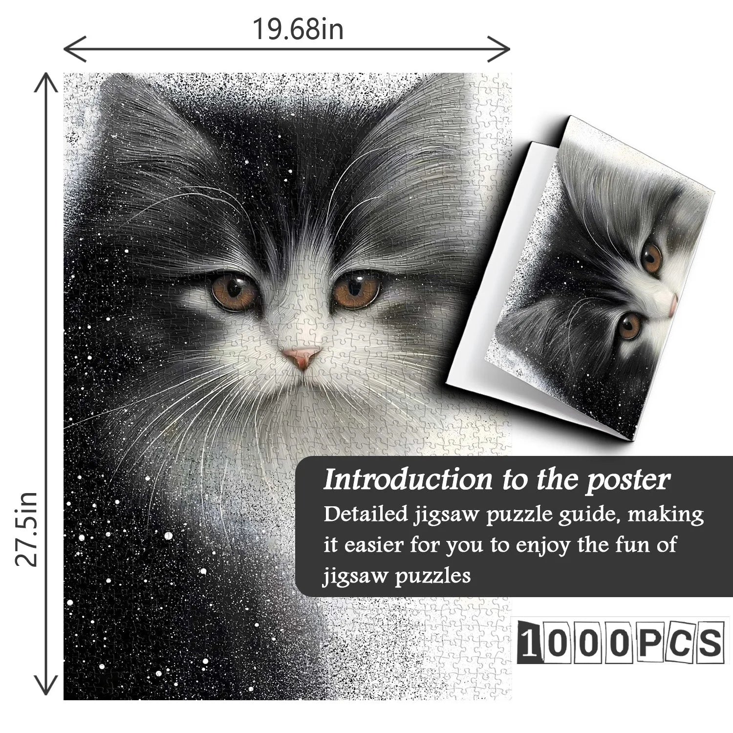 Cat Snow Mist Jigsaw Puzzle 1000 Pieces