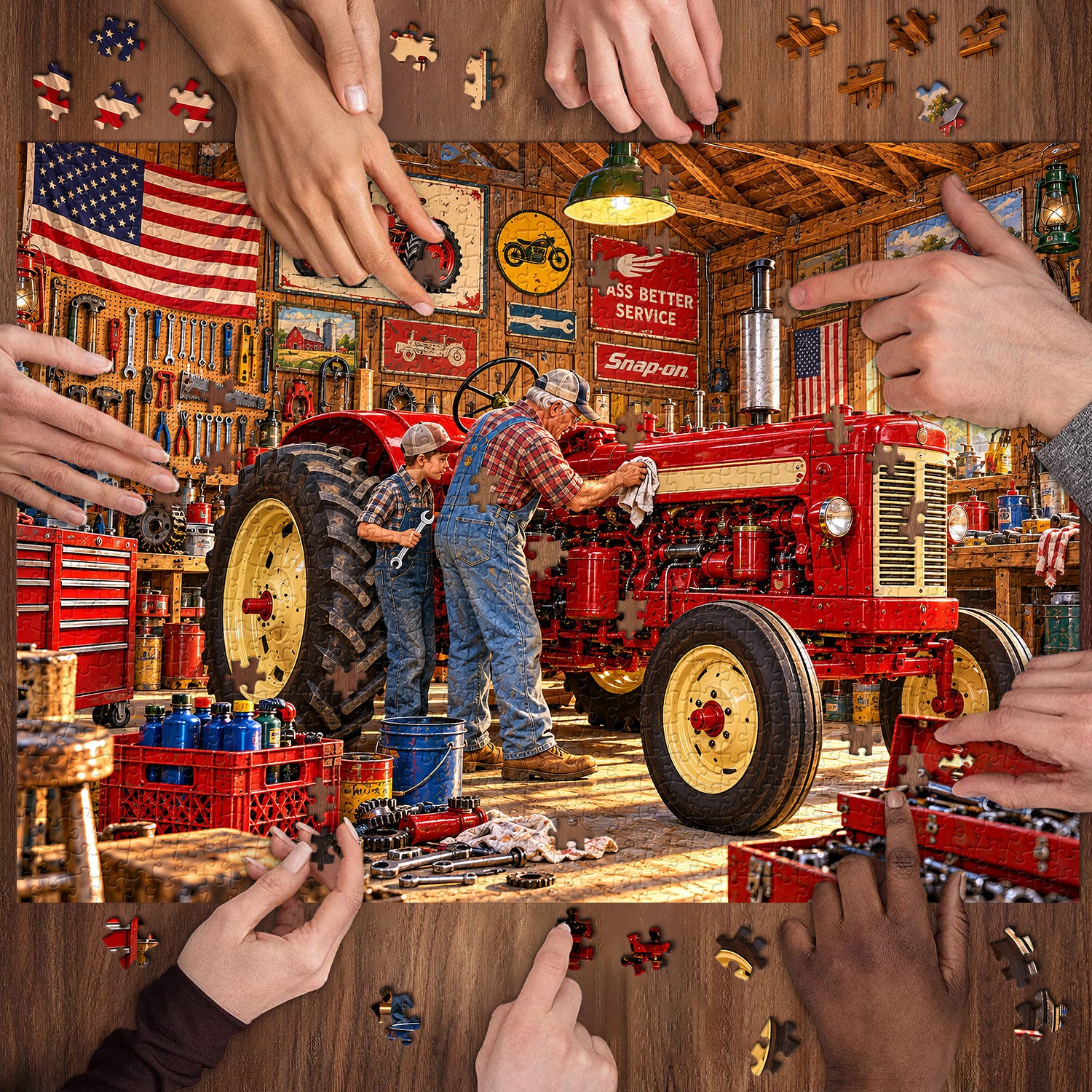 Tractor Repair Barn igsaw Puzzle 1000 Pieces