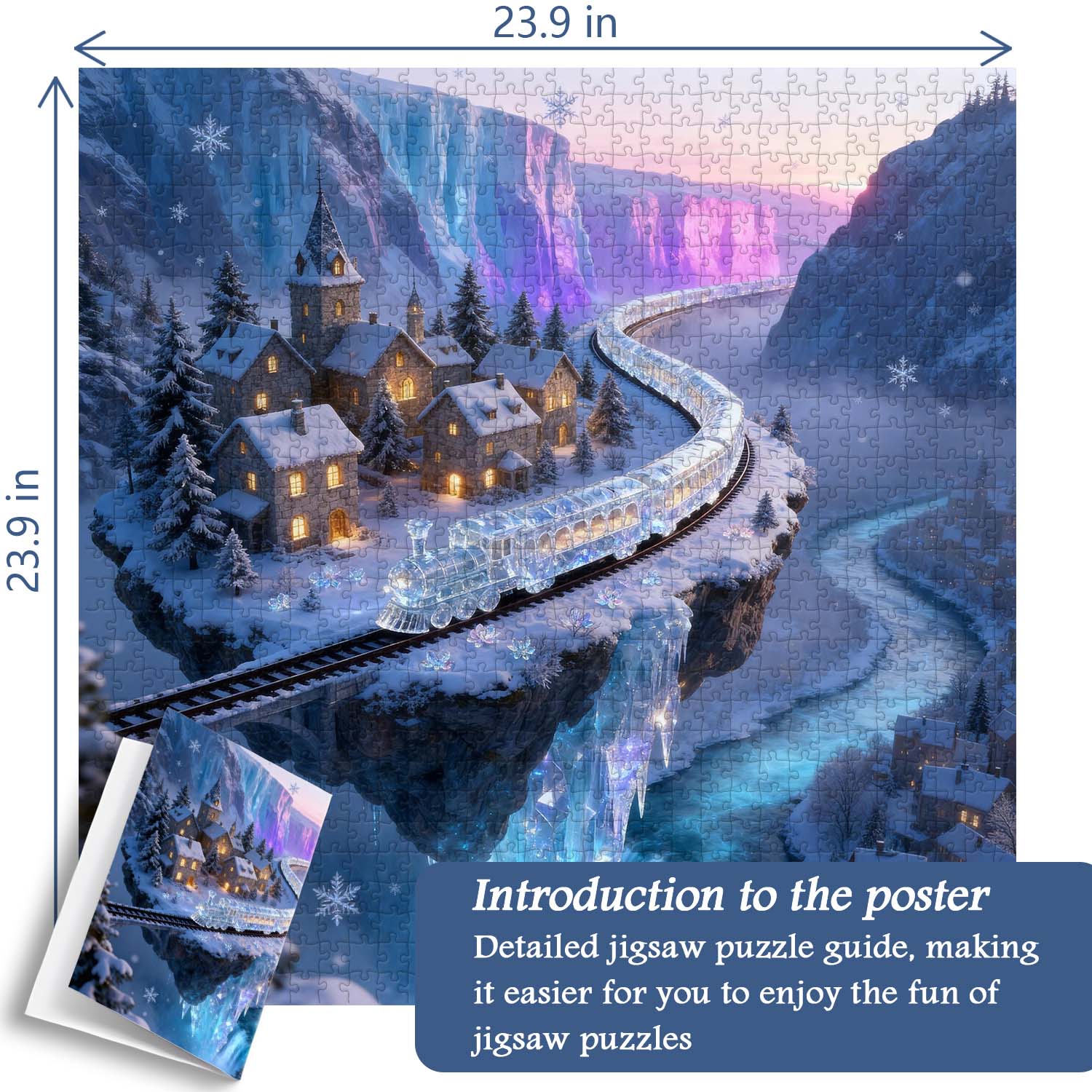 Valley Ice Crystal Train Jigsaw Puzzle 1000 Pieces