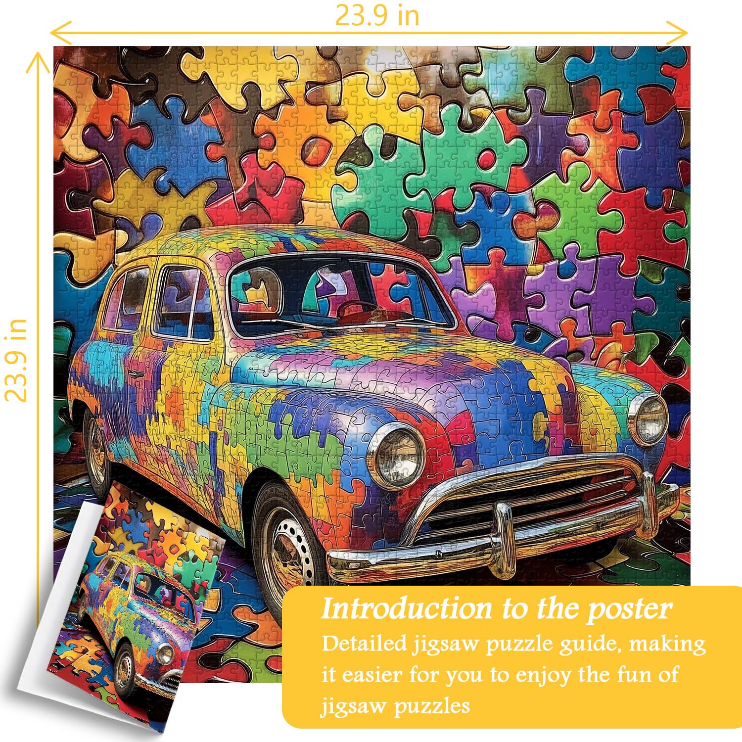Colorful Retro Car Jigsaw Puzzle 1000 Pieces
