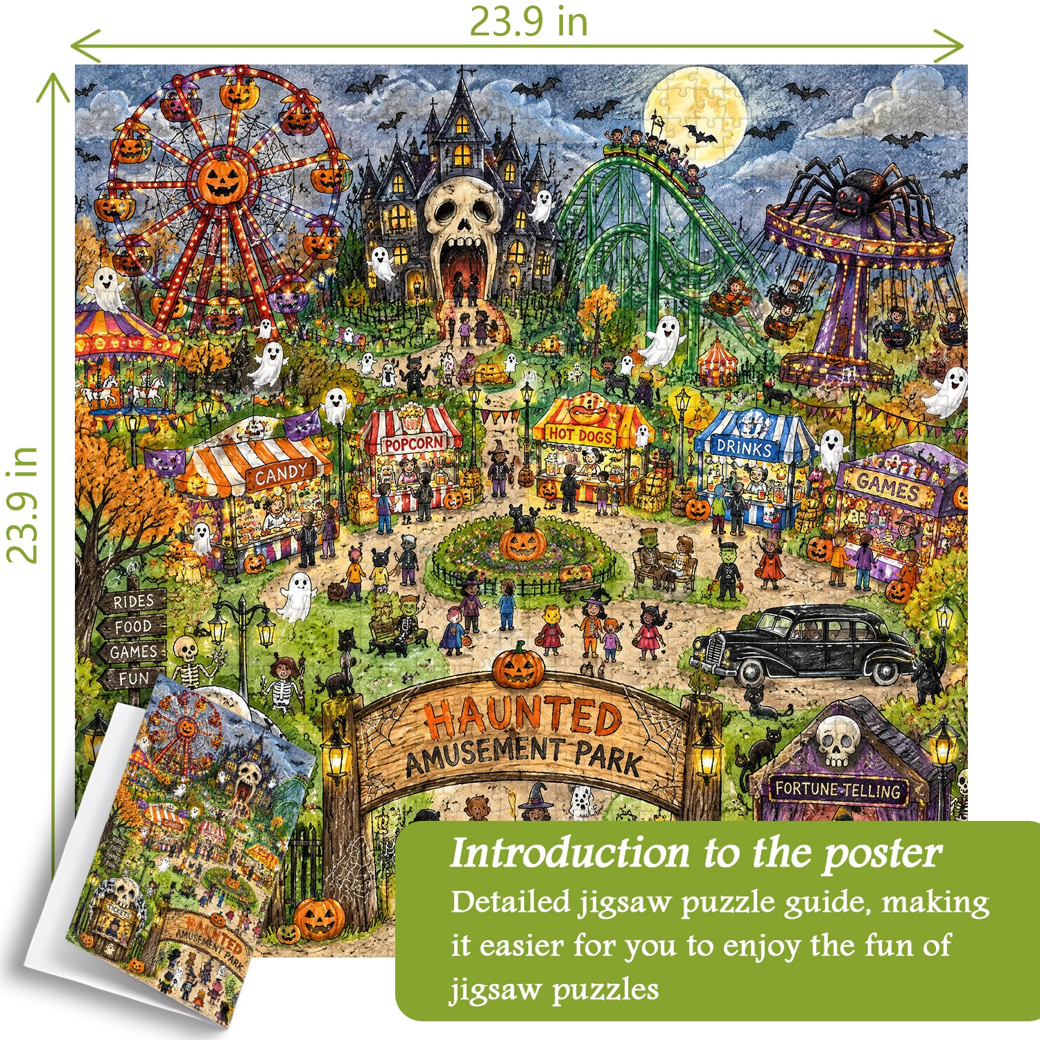 Spooky Theme Park  Jigsaw Puzzle 1000 Piece