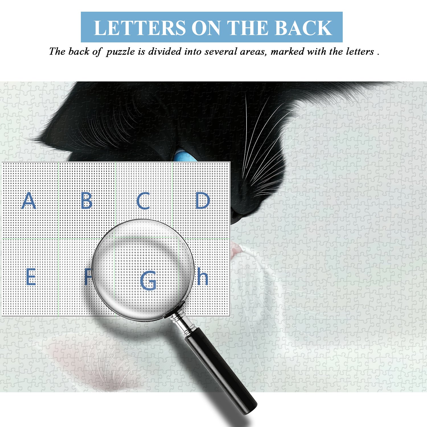 White & Black Cats Jigsaw Puzzle 1000 Pieces