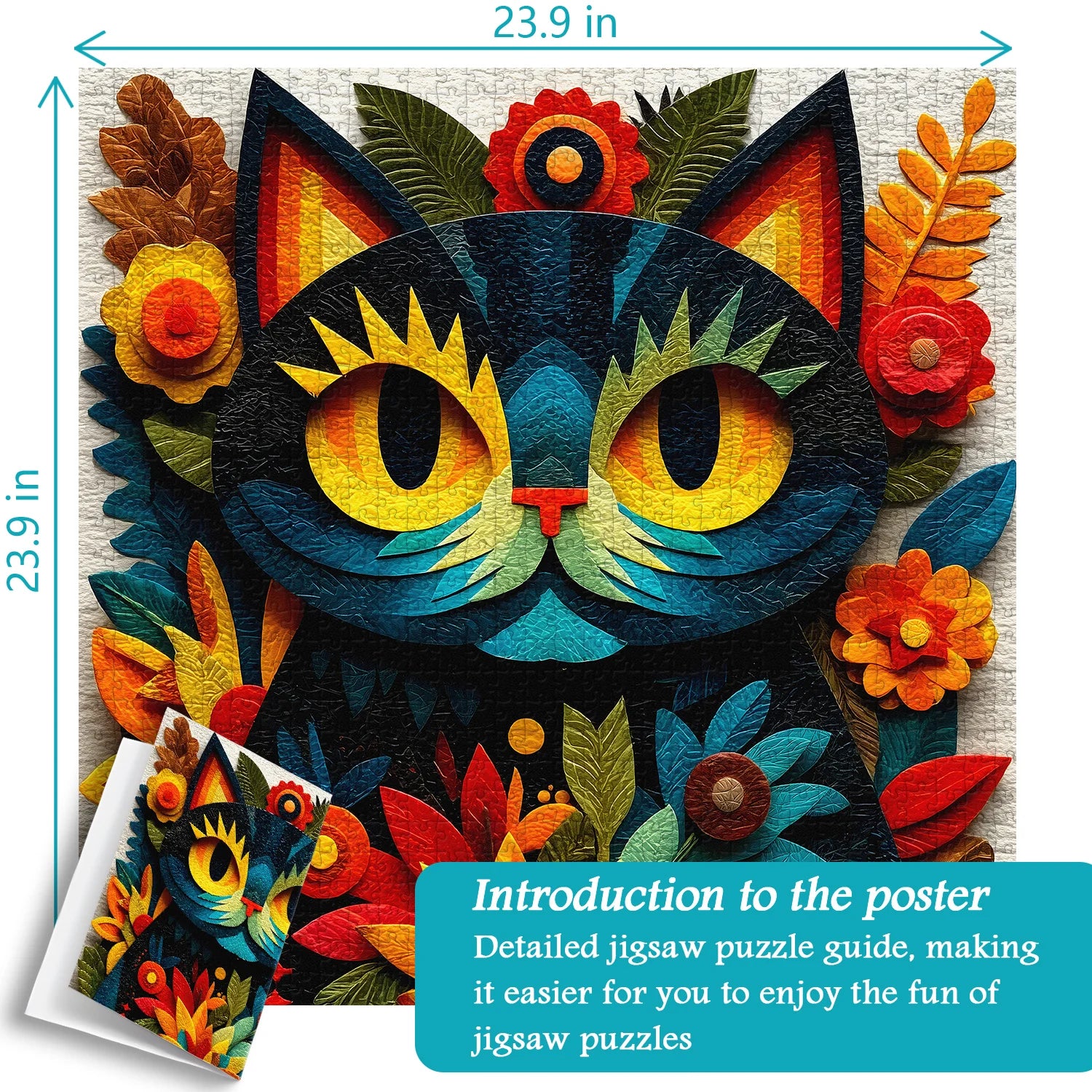Color Bloom Cat Jigsaw Puzzle 1000 Pieces