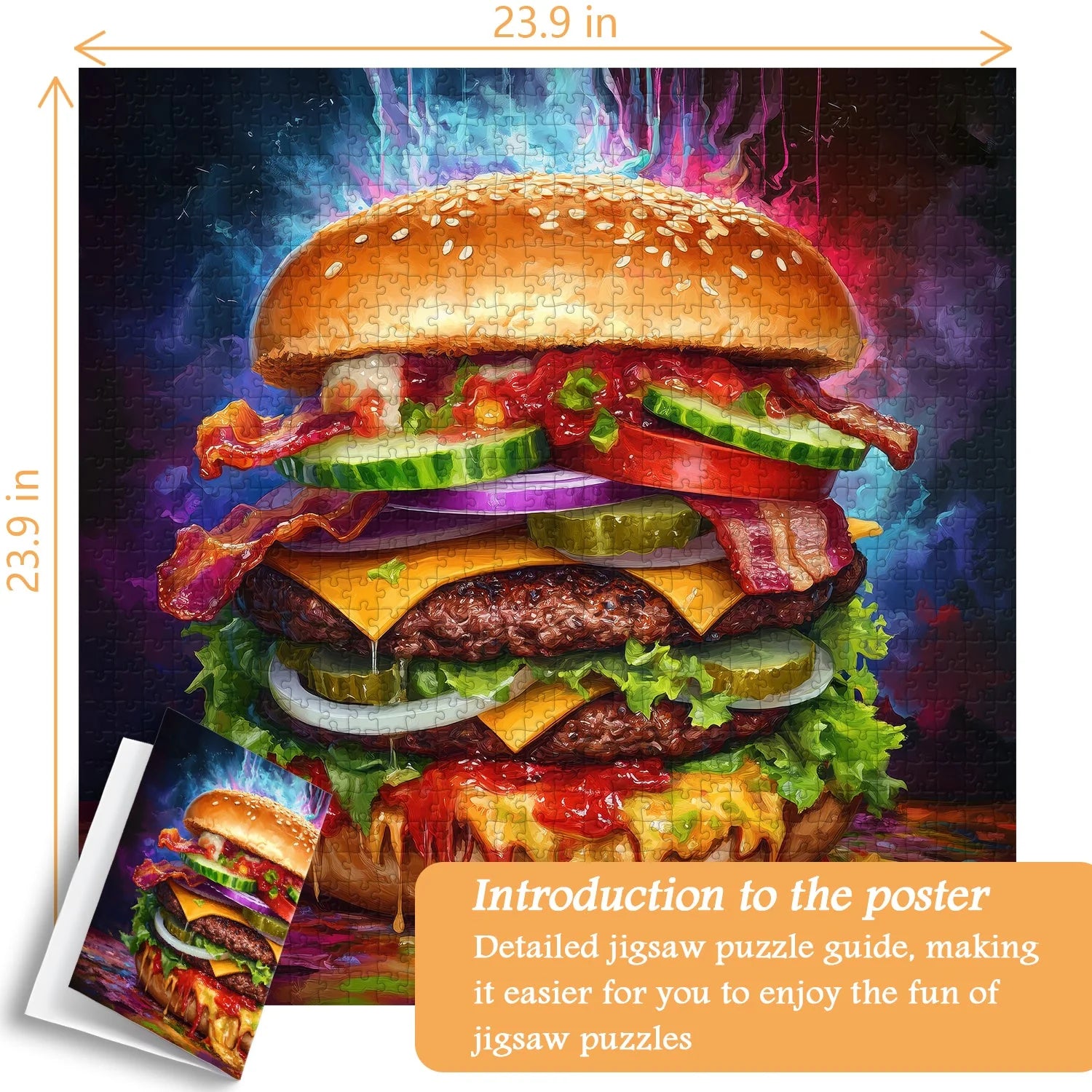 Delicious Hamburger Jigsaw Puzzle 1000 Pieces