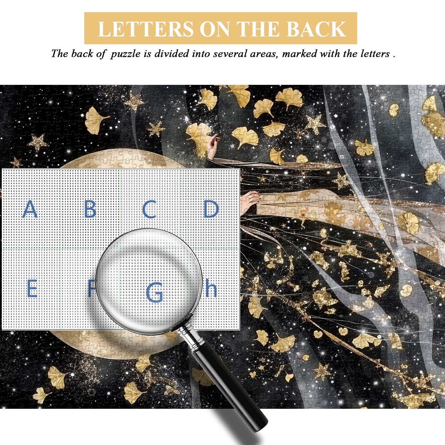 Golden Leaf Geisha Jigsaw Puzzle 1000 Pieces