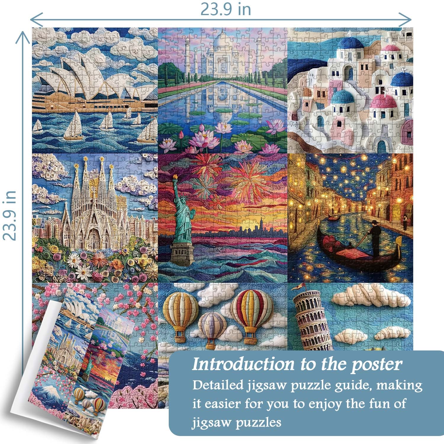 Travel Tales in Felt Jigsaw Puzzle 1000 Pieces