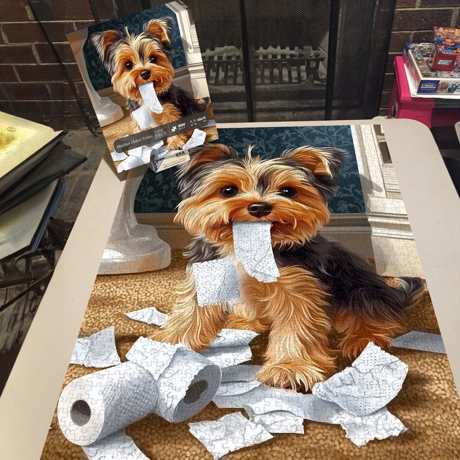 Mischief Maker Yorkie Jigsaw Puzzle 1000 Pieces