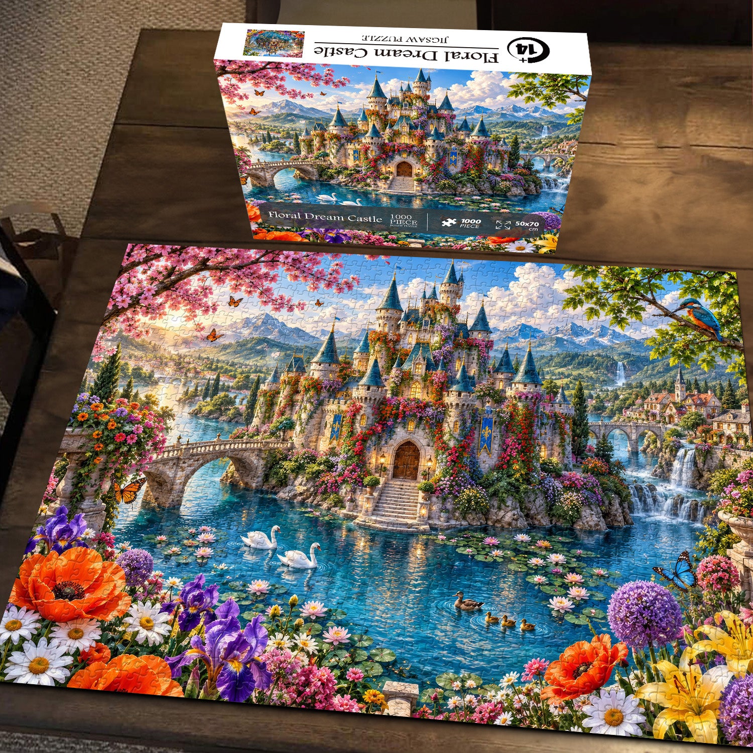 Floral Dream Castle Jigsaw Puzzle 1000 Piece