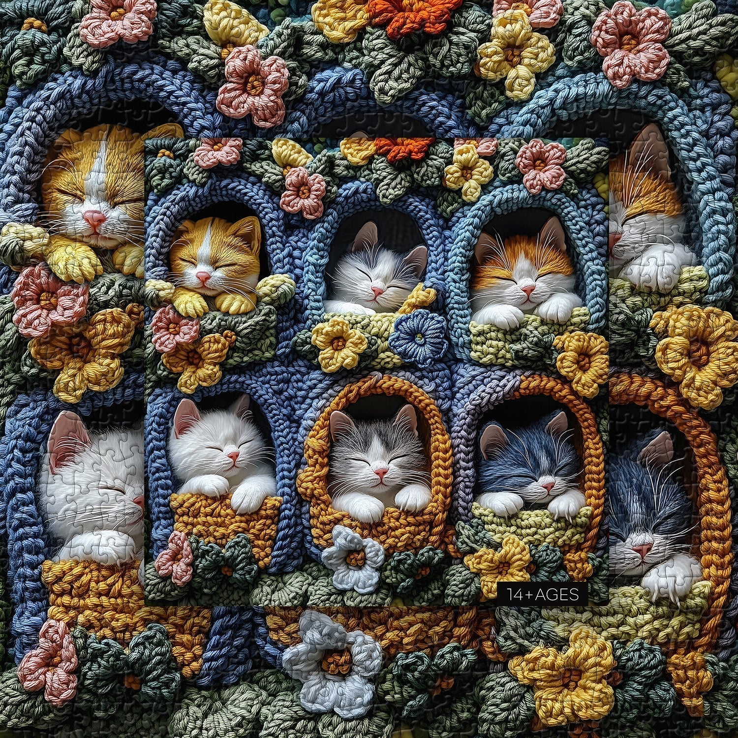 Gemütliche Kätzchen Puzzle 1000 Stücke