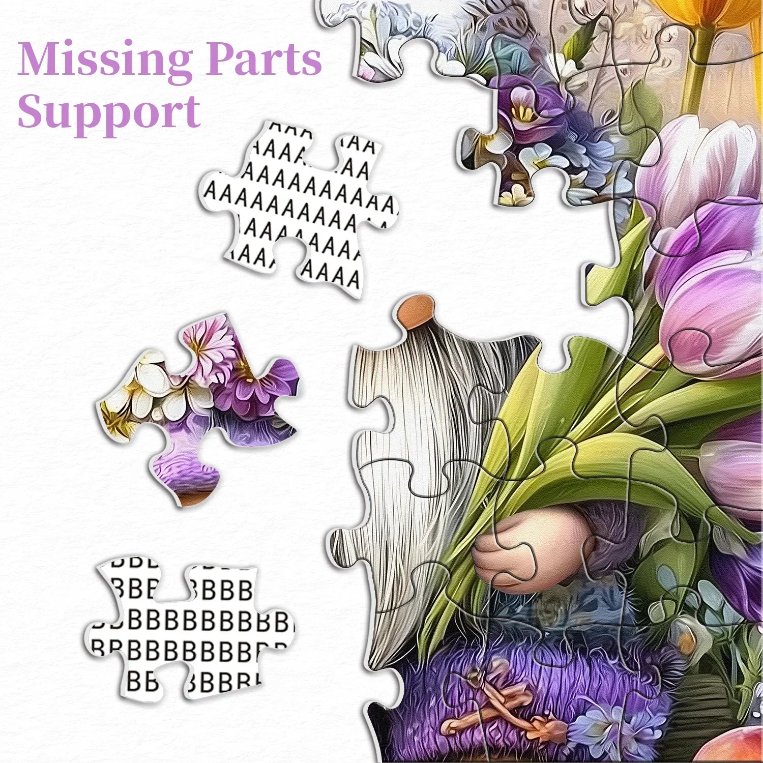 Floral Gnome Jigsaw Puzzle 1000 Pieces