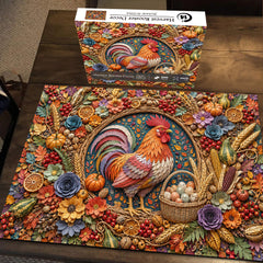 Harvest Rooster Decor Jigsaw Puzzle 1000 Piece