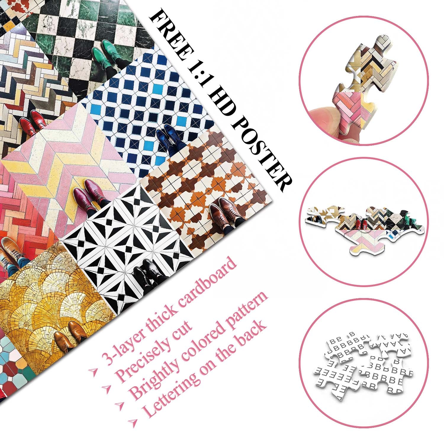 Shoe & Tile Symphony Jigsaw Puzzle 1000 Pieces