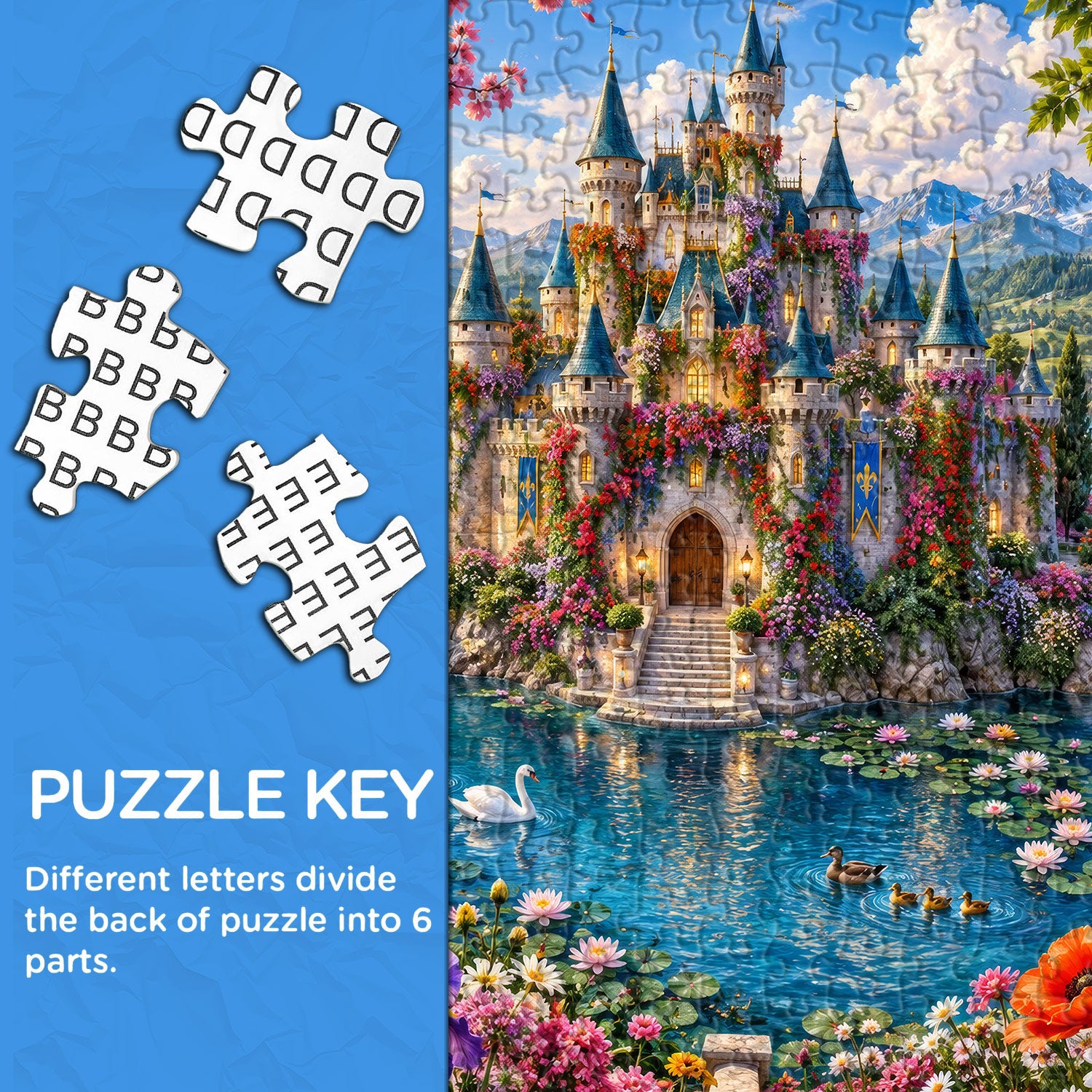 Floral Dream Castle Jigsaw Puzzle 1000 Piece