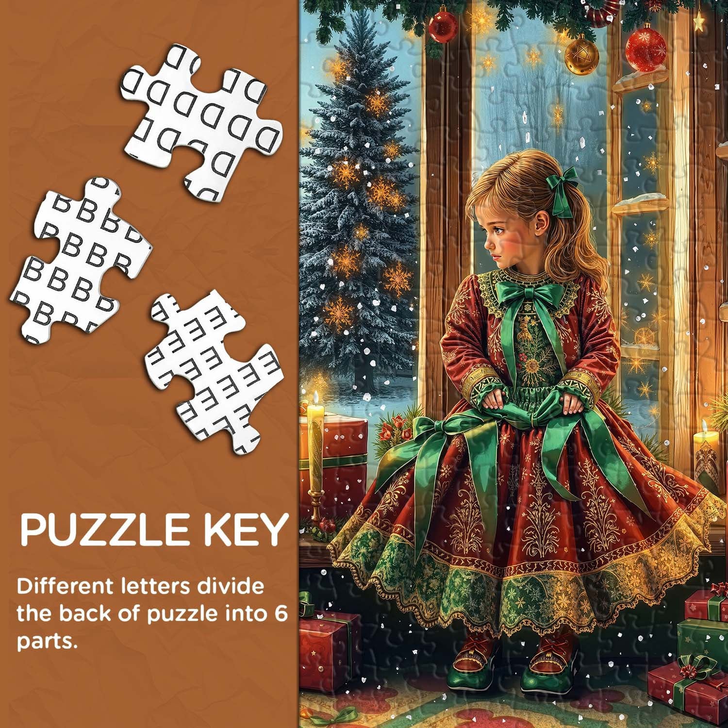 Girl's Christmas Moment Jigsaw Puzzle 1000 Pieces