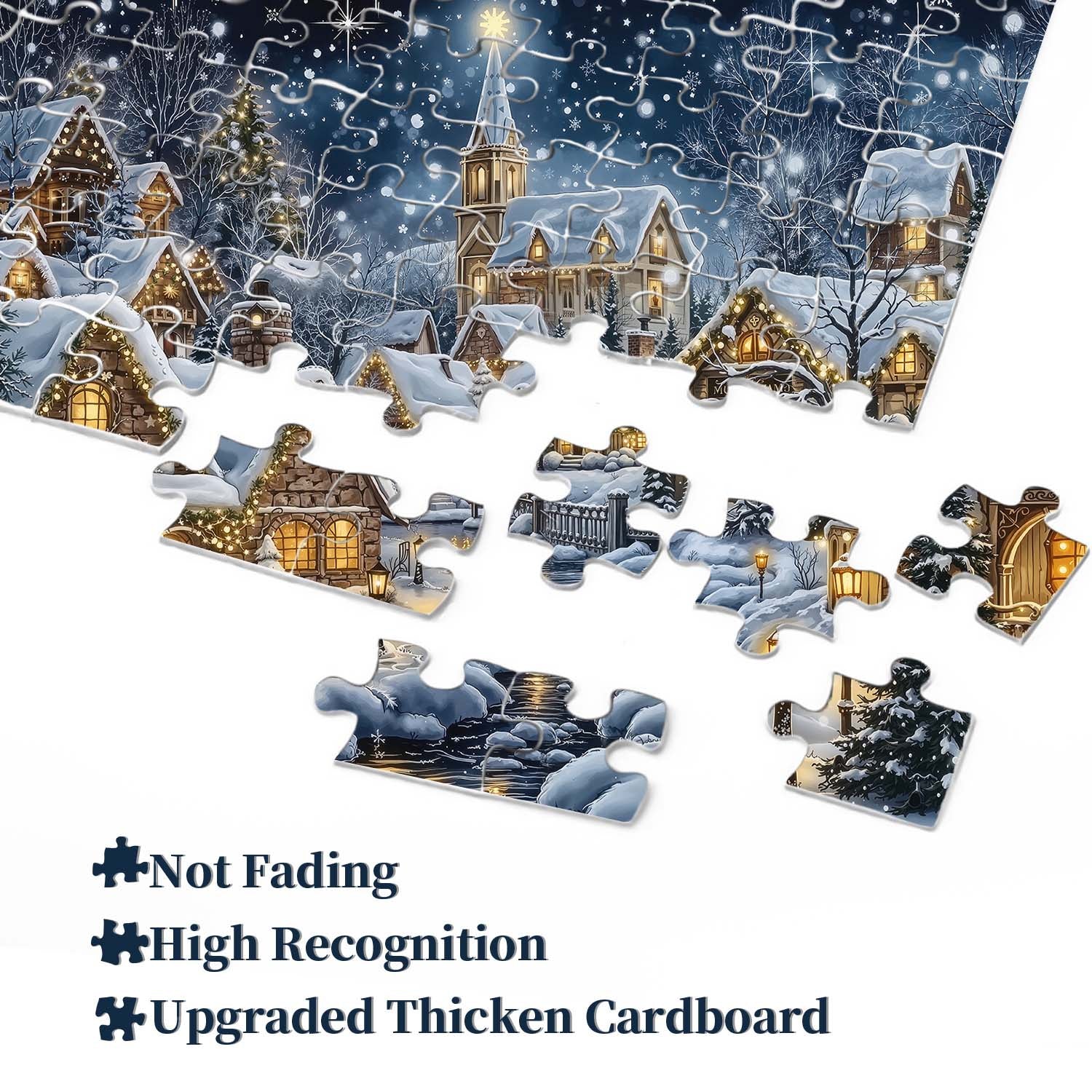 Christmas Village Riverfront Jigsaw Puzzle 1000 Pieces