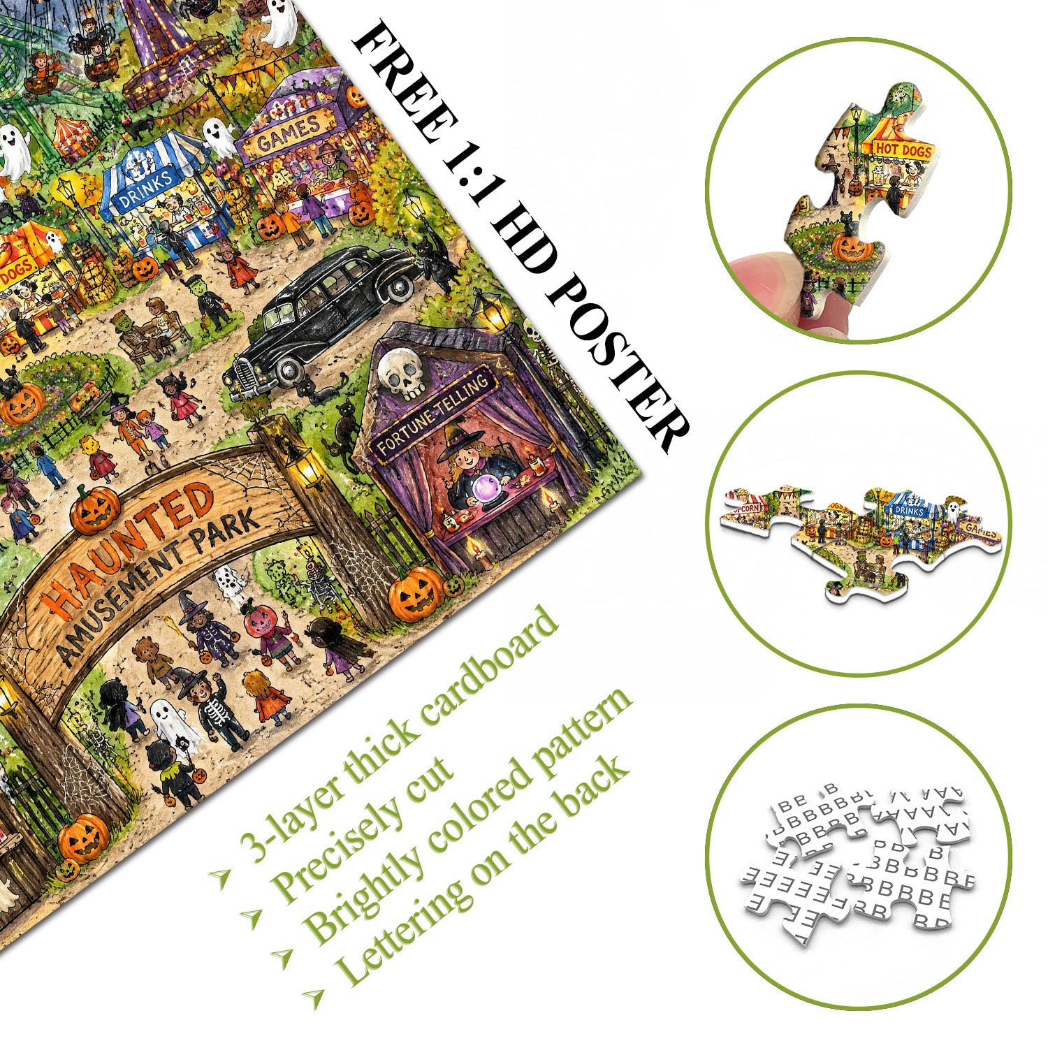 Spooky Theme Park  Jigsaw Puzzle 1000 Piece