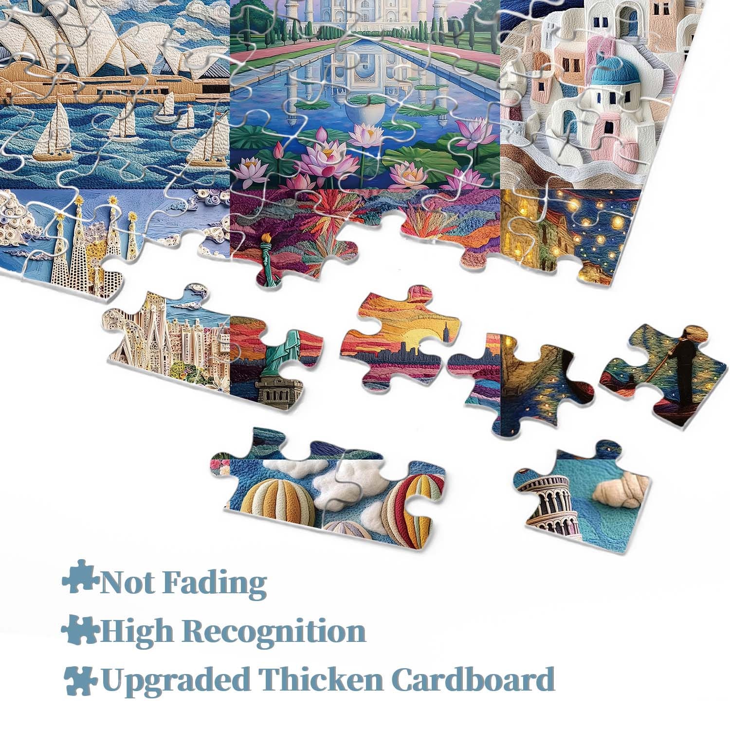 Travel Tales in Felt Jigsaw Puzzle 1000 Pieces