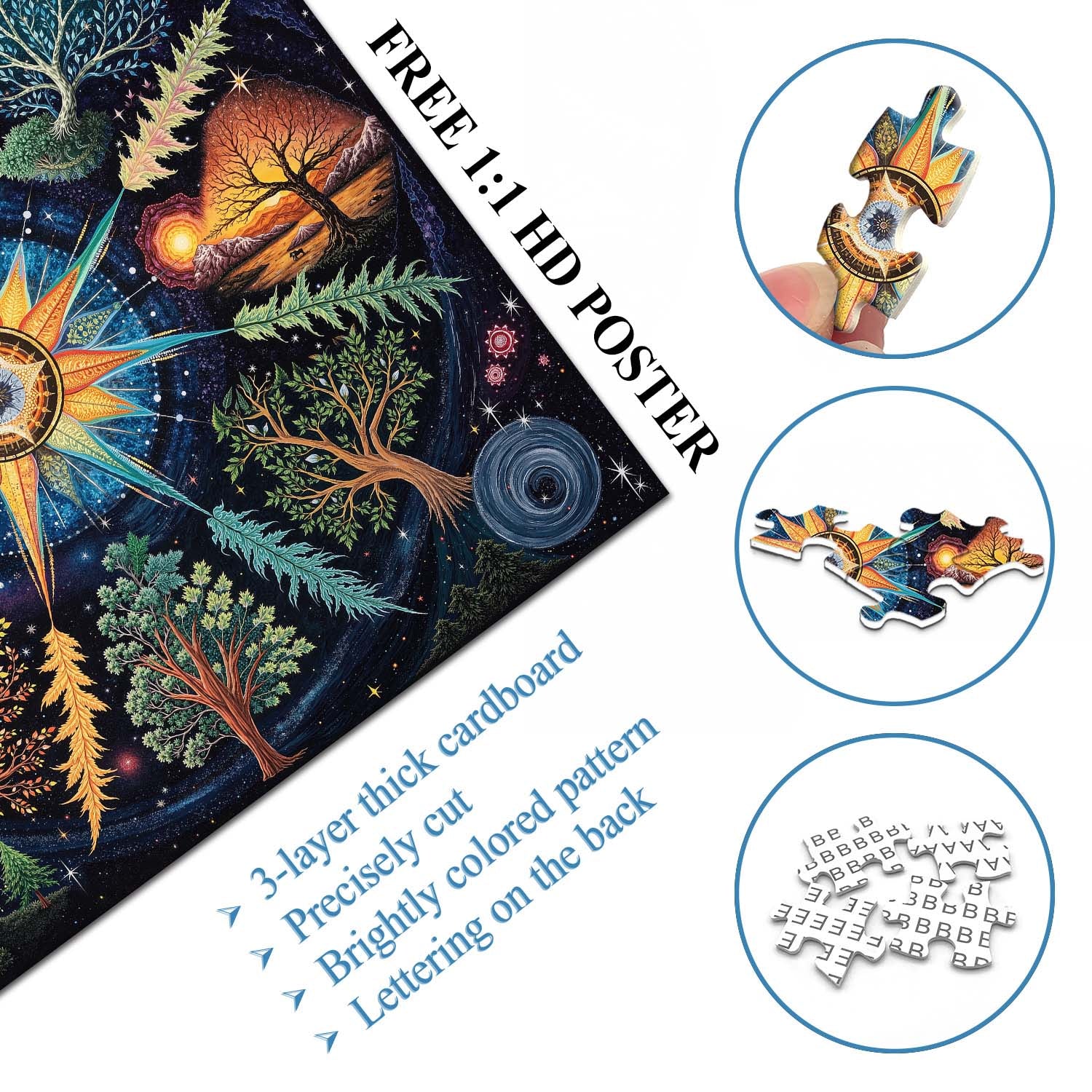 Seasons Mandala Jigsaw Puzzle 1000 Pieces