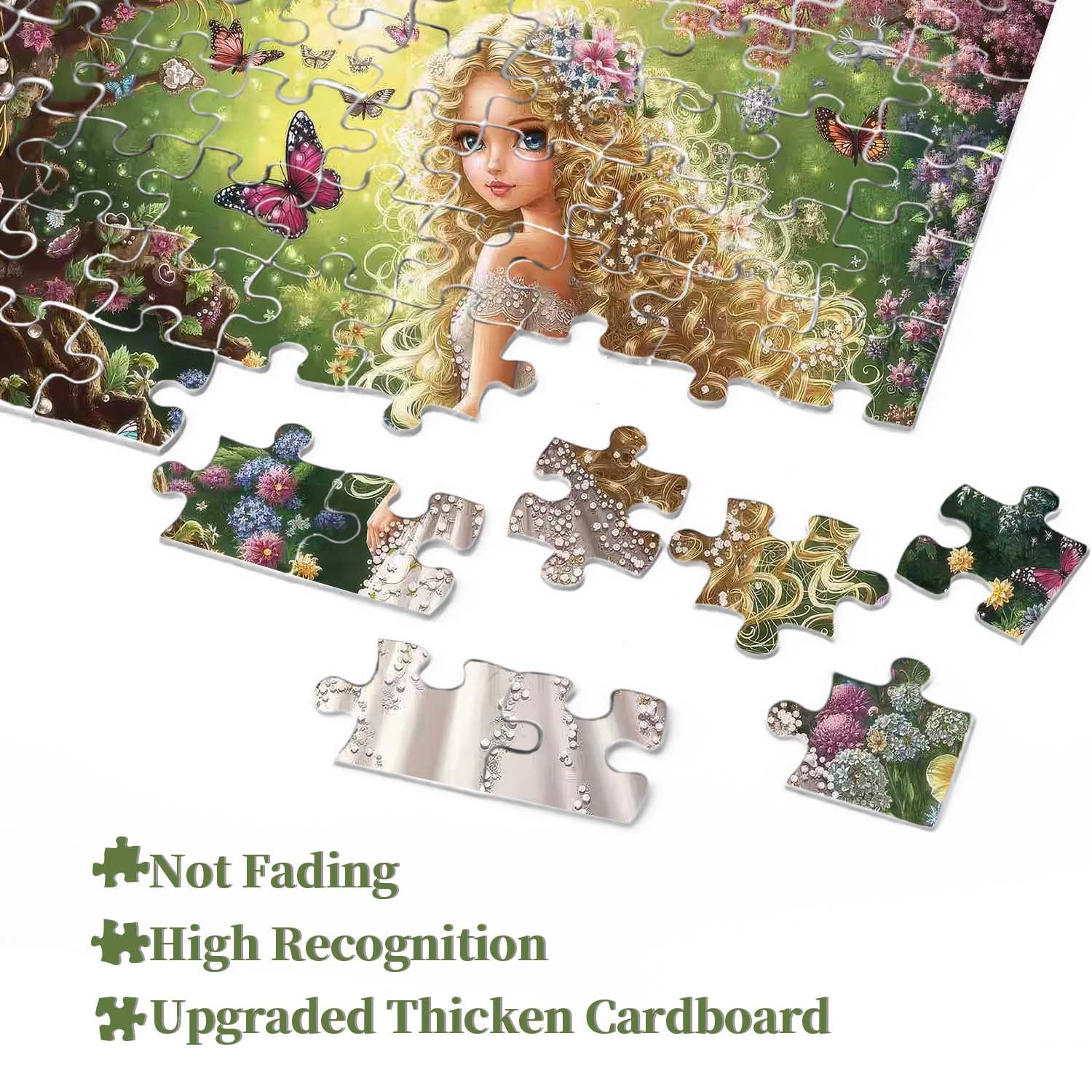 Blonde Beauty Amidst Flowers Jigsaw Puzzle 1000 Pieces