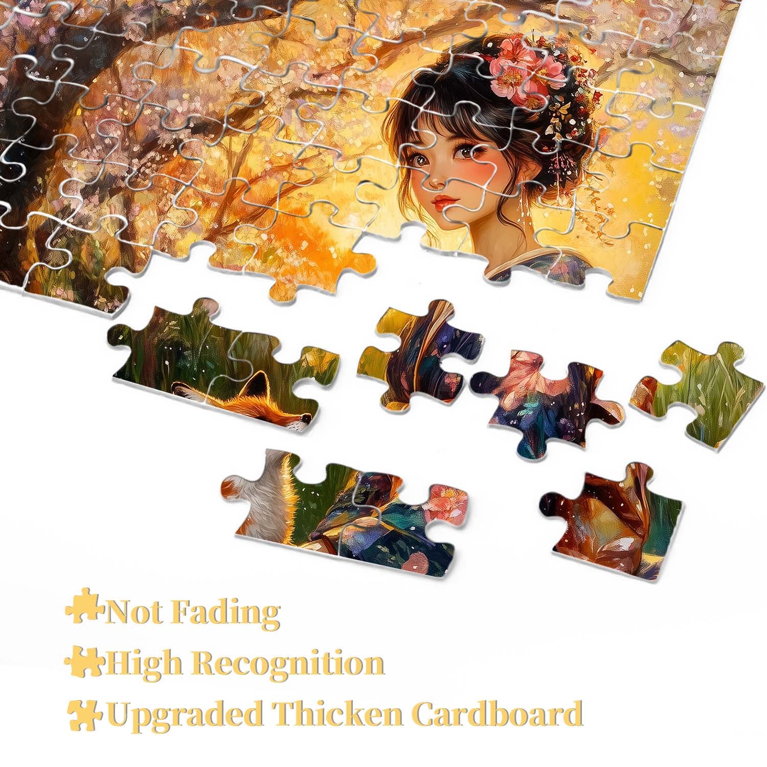 Cherry Blossom Fox Jigsaw Puzzle 1000 Pieces