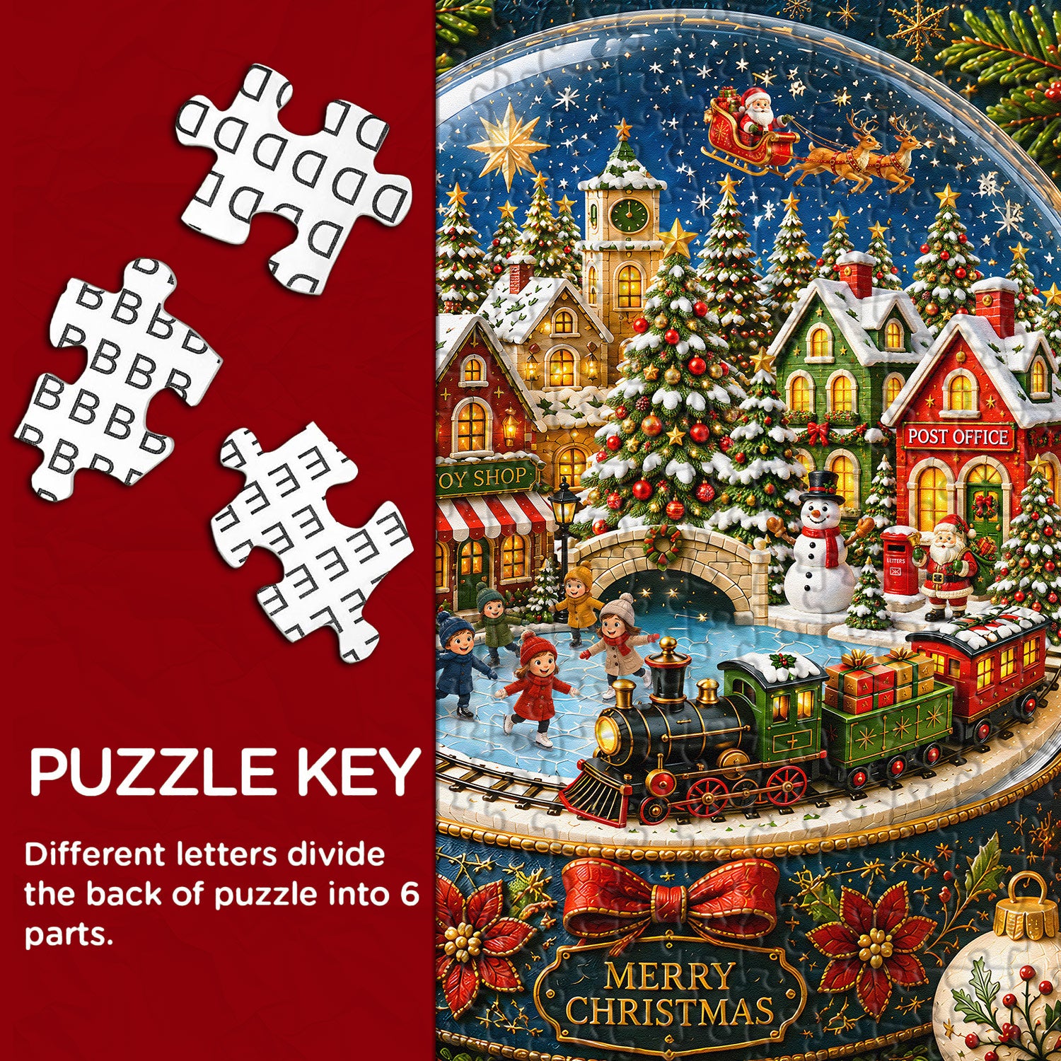 Christmas Snow Globe Jigsaw Puzzle 1000 Piece