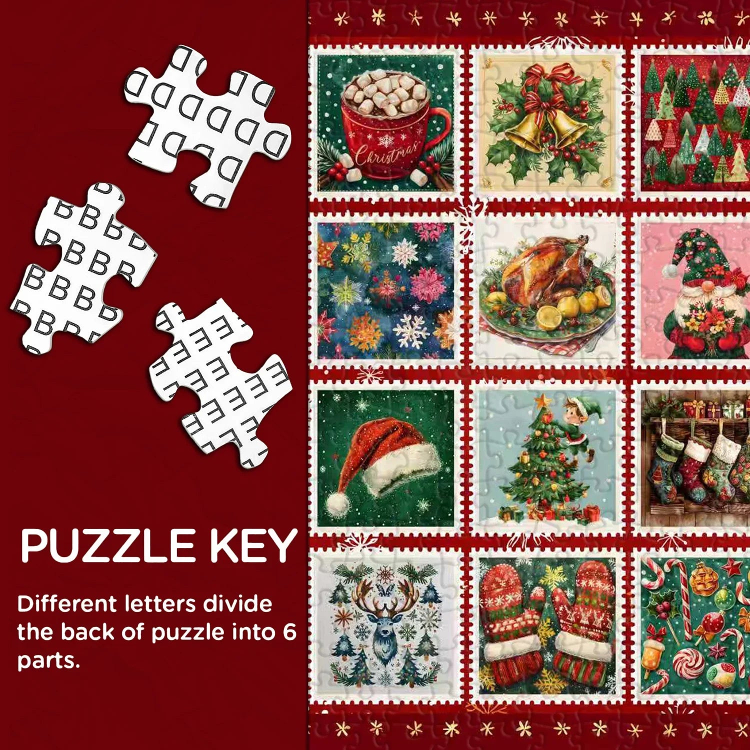 Christmas Stamps Jigsaw Puzzle 1000 Piece