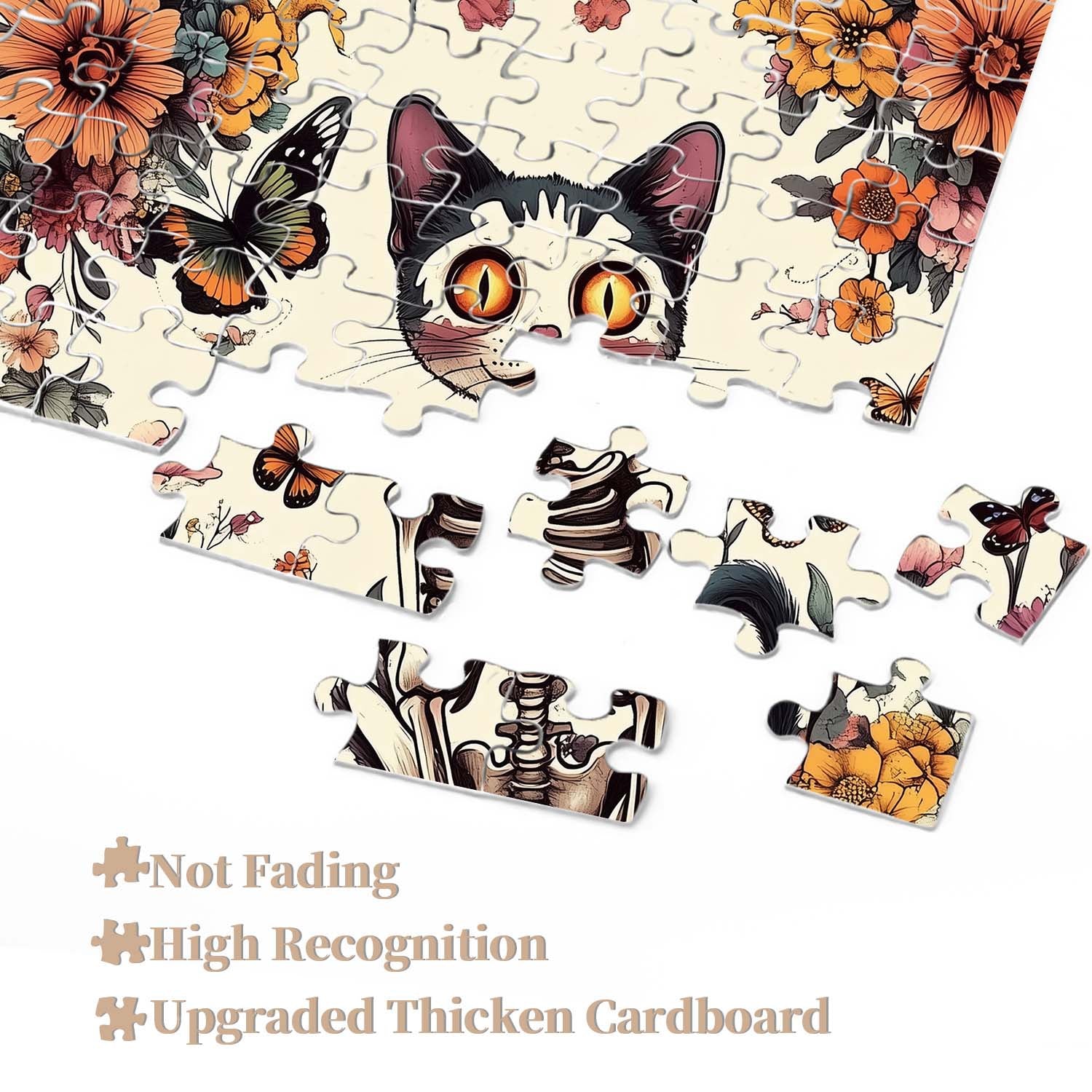 Skeleton Cat Garden Jigsaw Puzzle 1000 Pieces