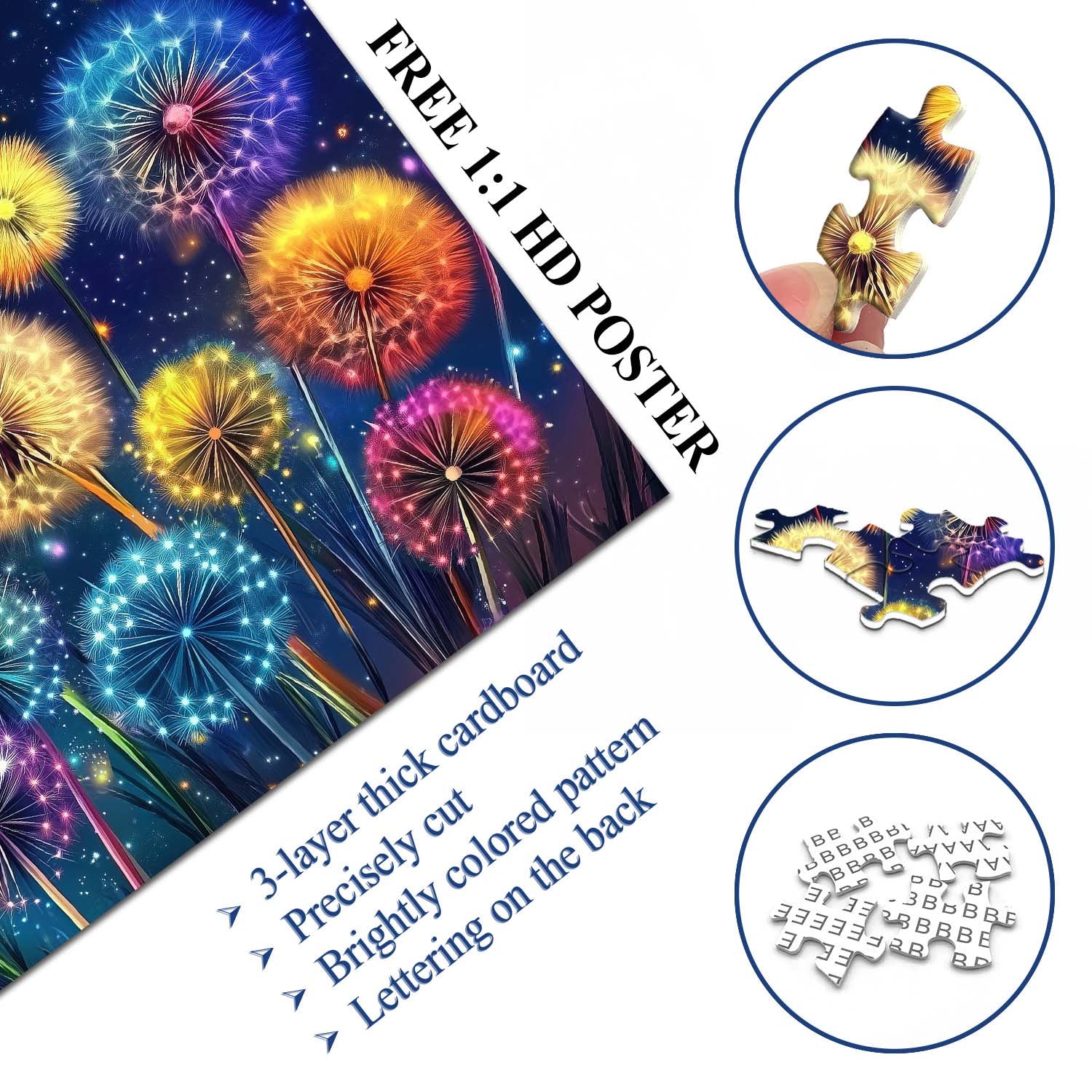 Glowing Dandelion Jigsaw Puzzle 1000 Pieces
