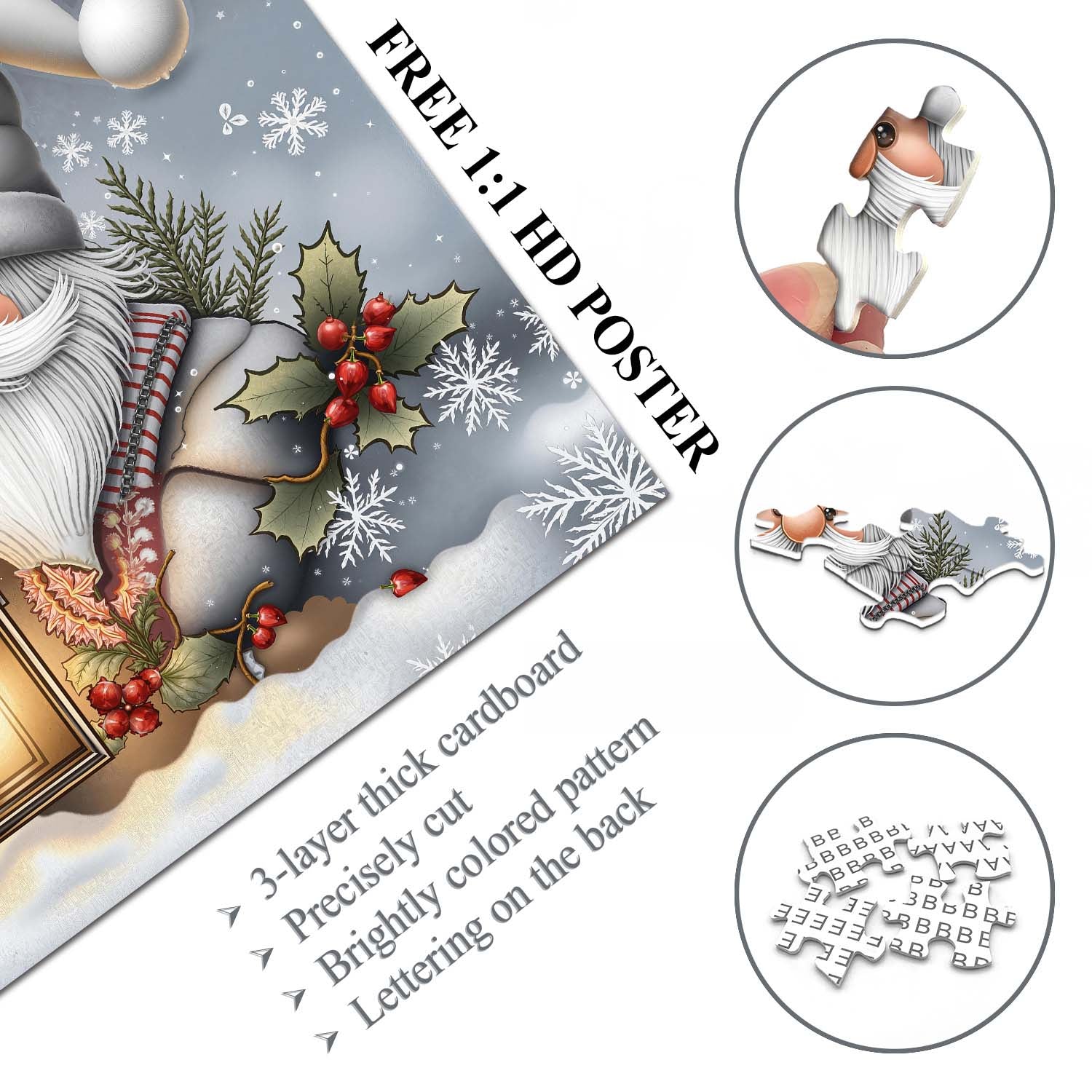 Winter Gnome Jigsaw Puzzle 1000 Pieces